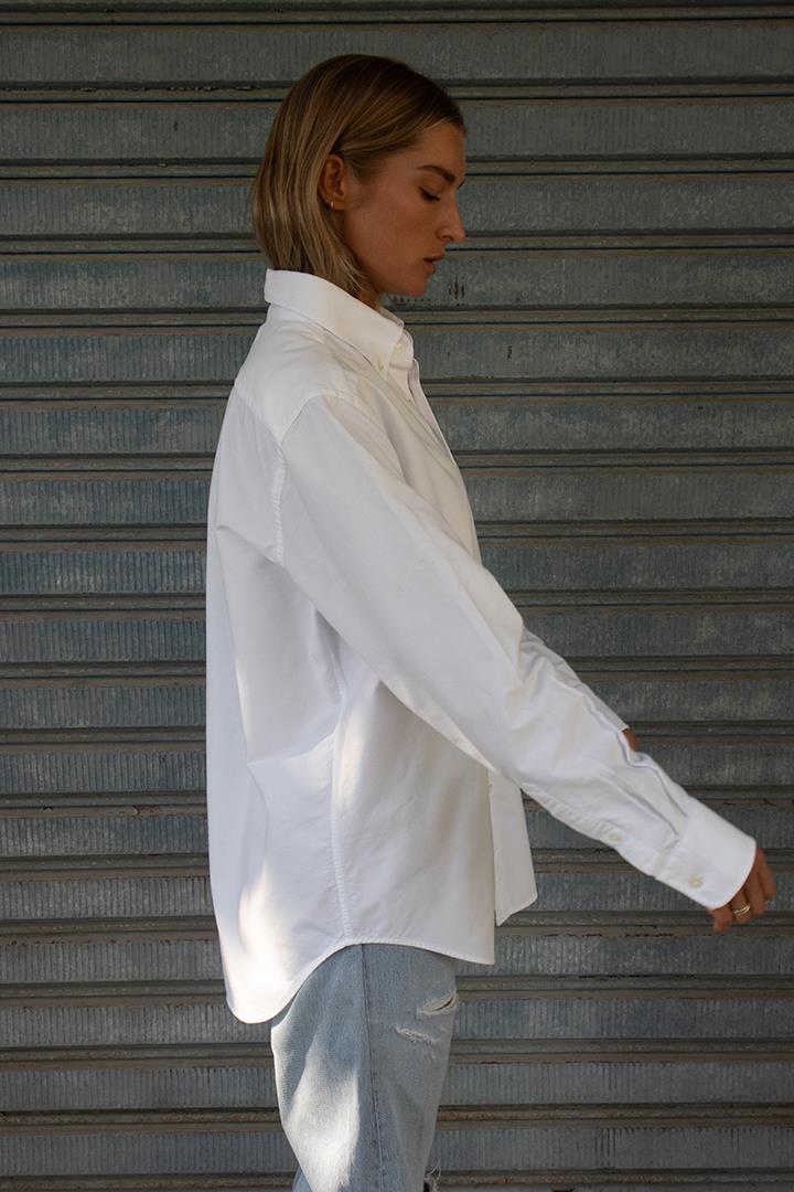 Oxford Shirt D-Brand, Blouses, Oxford Shirt, WHITE, Weiß, 217010, 217010-110