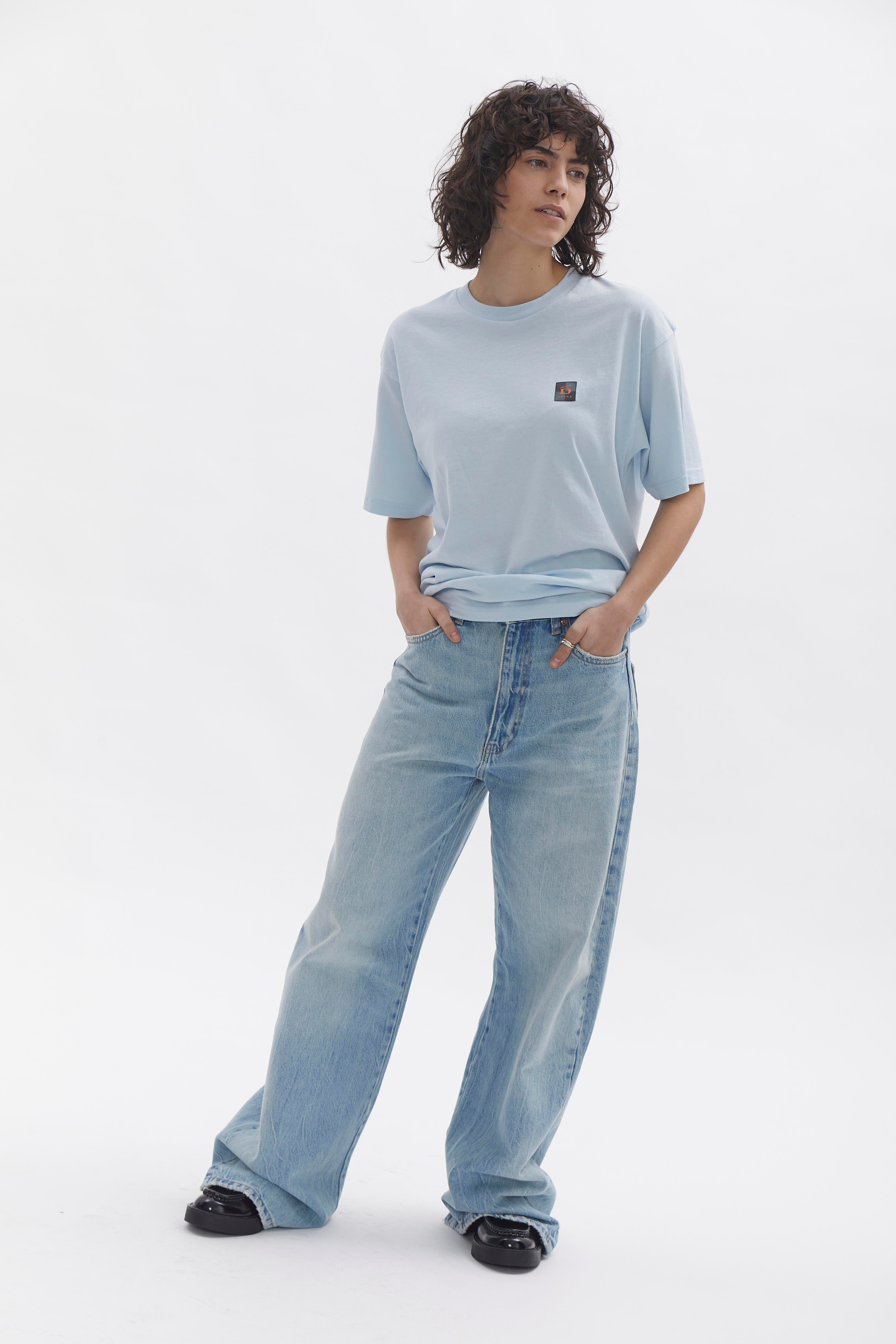 Relaxed T-Shirt D-Brand, T-Shirts, Polos und Tops, Relaxed T-Shirt, POLAR BLUE, Blau, 222203, 222203-408