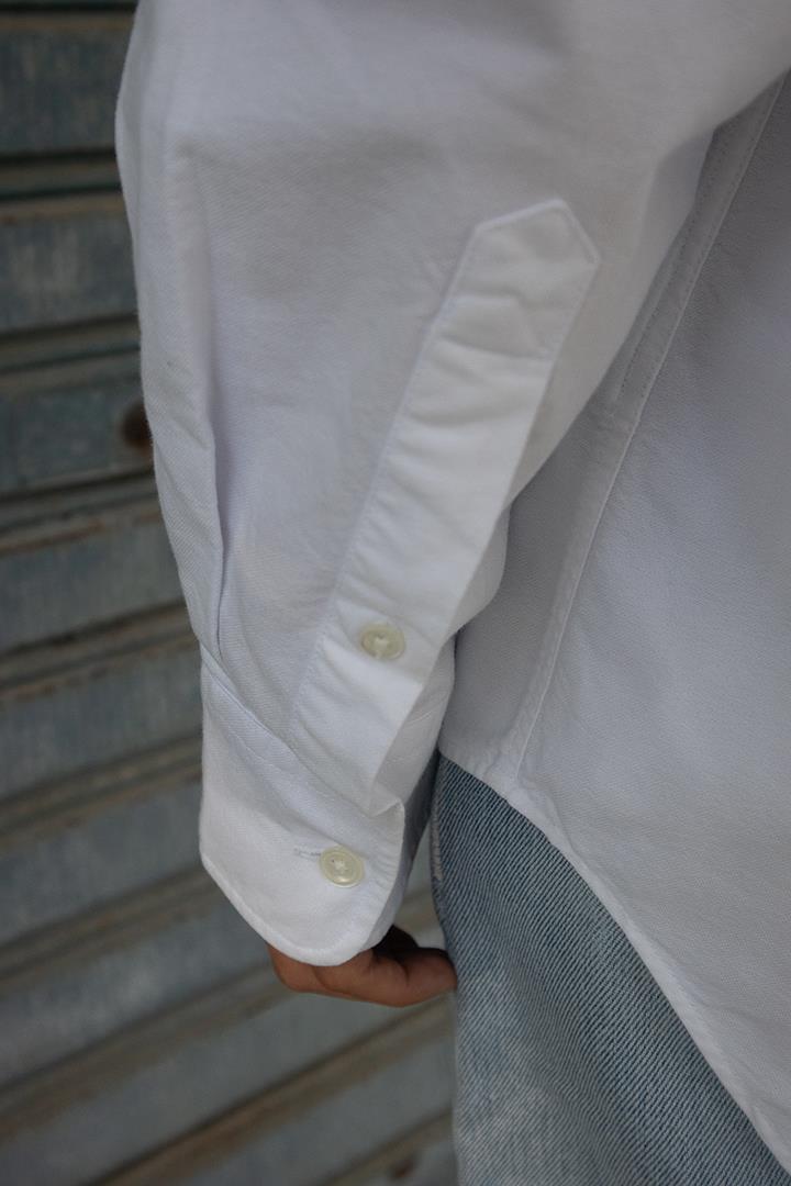 Oxford Shirt D-Brand, Blouses, Oxford Shirt, WHITE, Weiß, 217010, 217010-110
