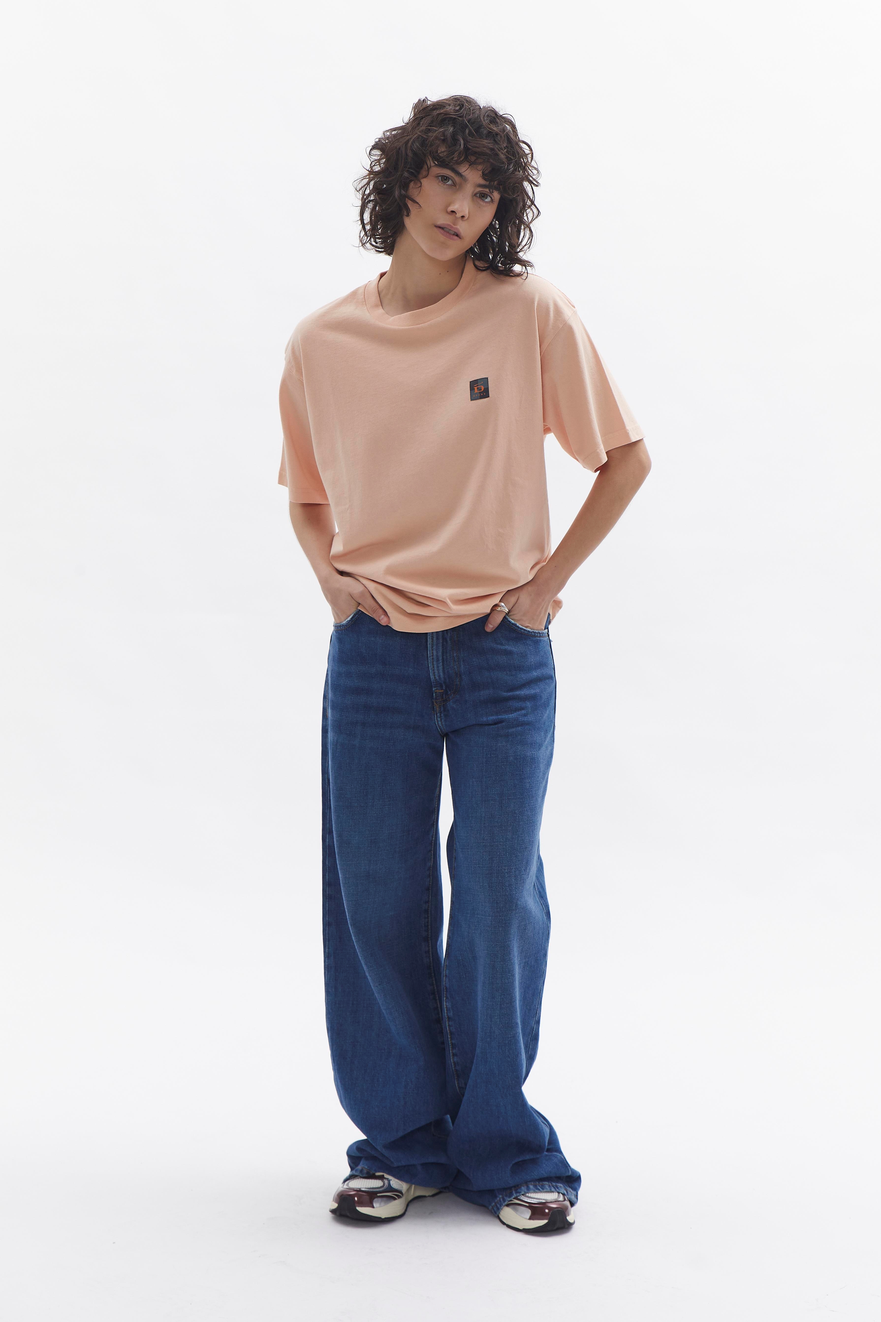 Relaxed T-Shirt D-Brand, T-Shirts, Polos und Tops, Relaxed T-Shirt, SALMON, Lachs, 222203, 222203-680