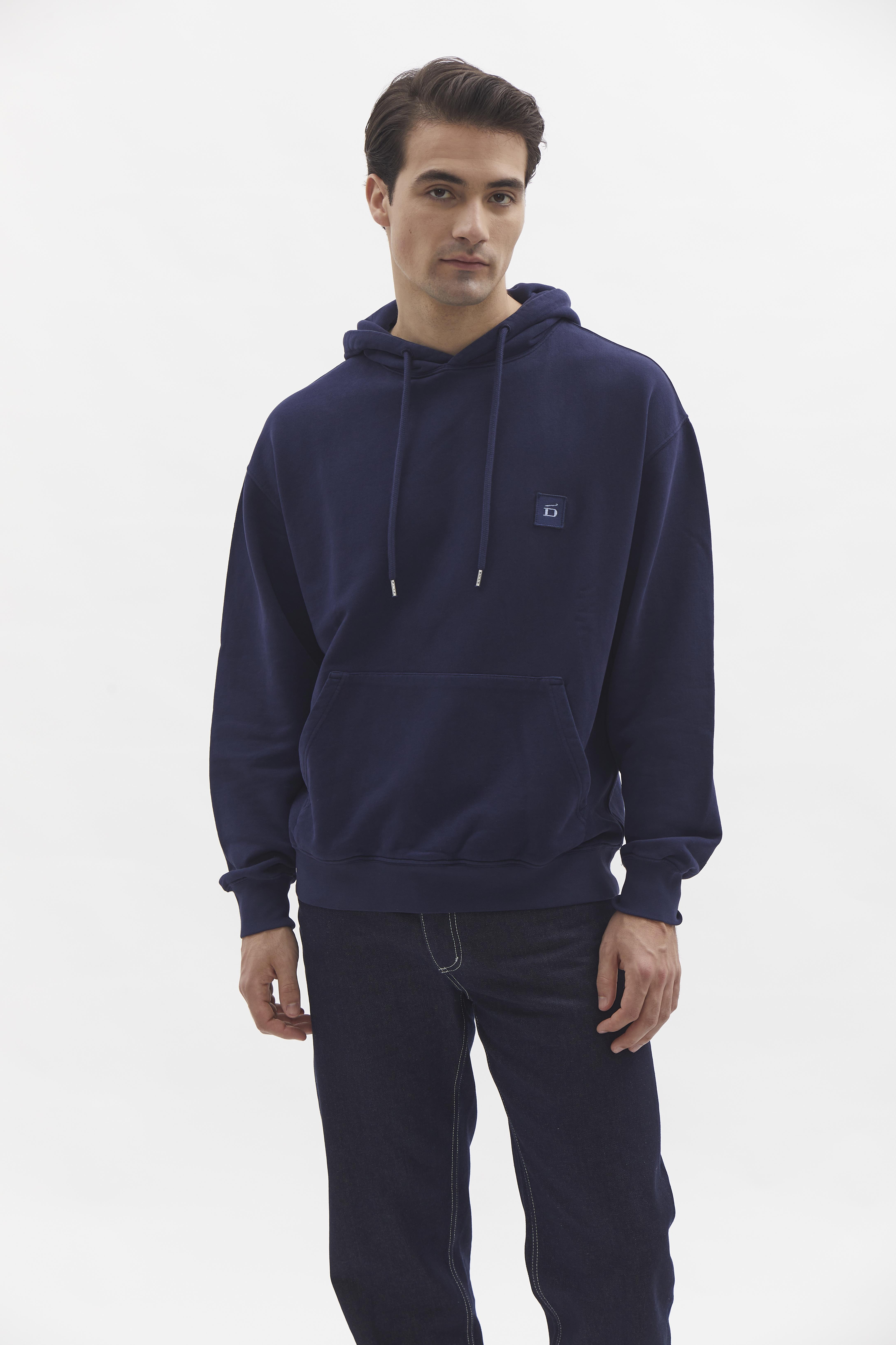 D-Brand, Hoodies, Zip Hoodies, Badge Hoodie, NAVY, Blau, 110002, 110002-410