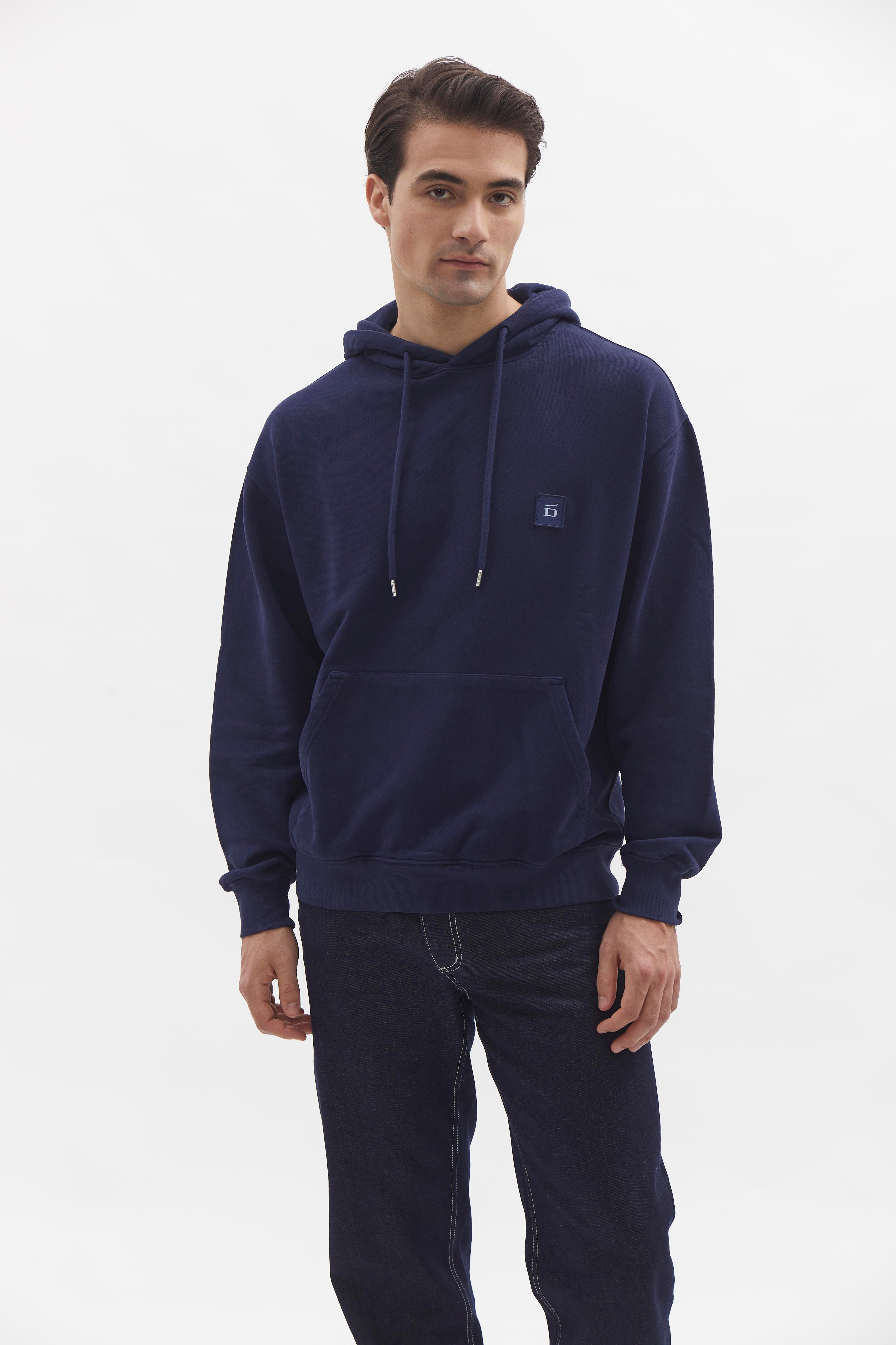 Badge Hoodie D-Brand, Hoodies, Zip Hoodies, Badge Hoodie, NAVY, Blau, 110002, 110002-410