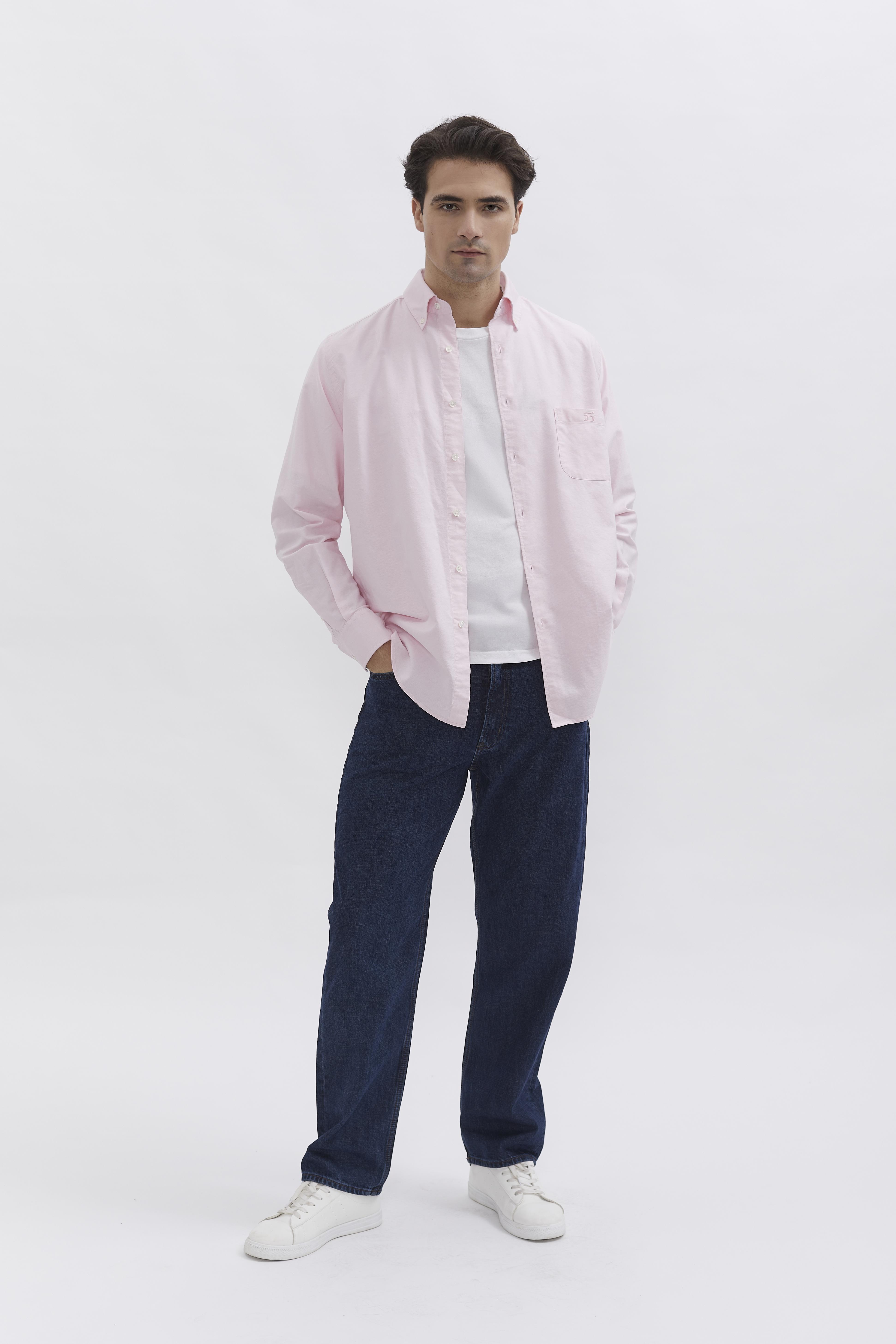 D-Brand, Shirts, Oxford Shirt, ROSE, Rosa, 117010, 117010-690