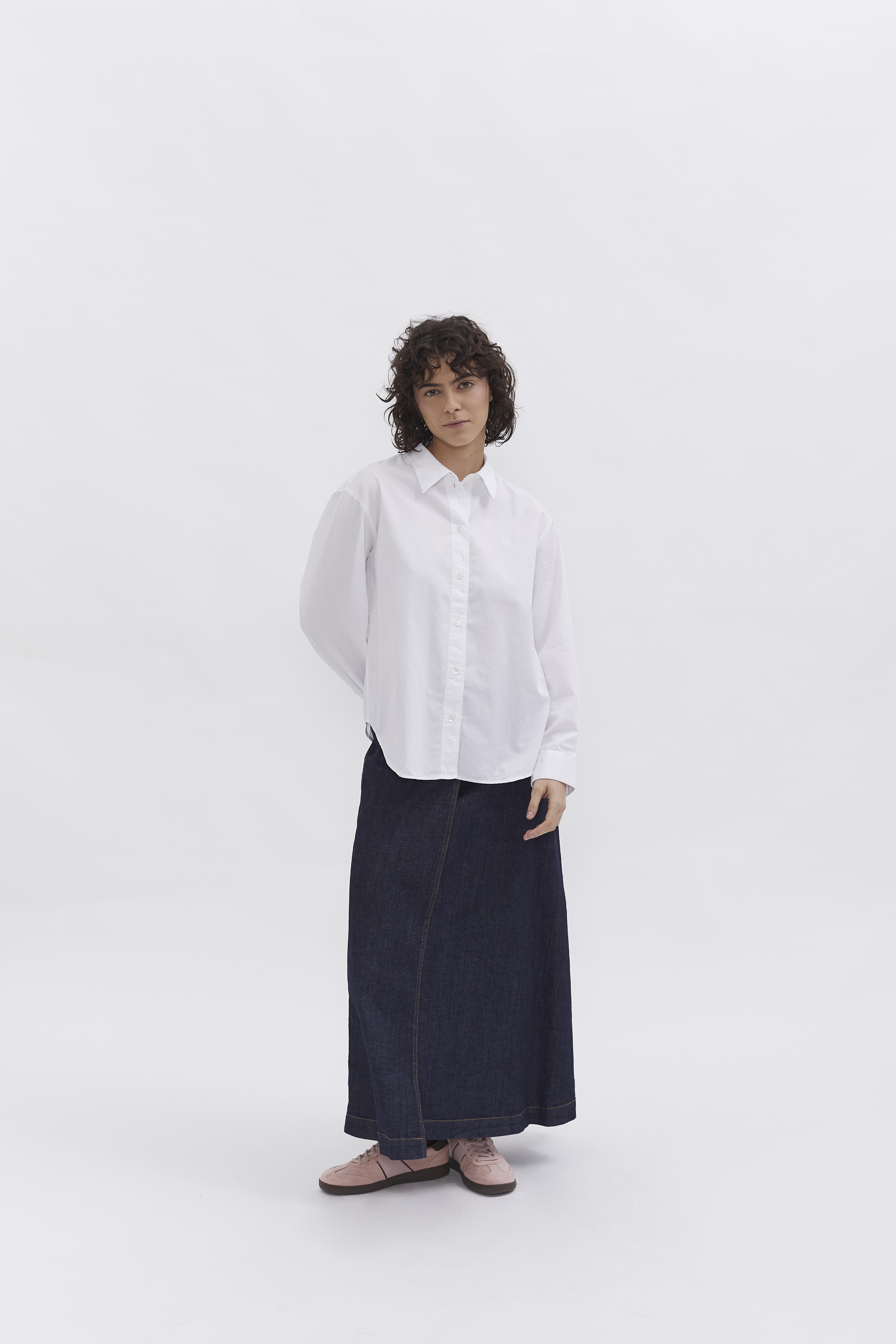 D-Brand, Blouses, Boxed Fit Bluse, WHITE, Weiß, 227010, 227010-110