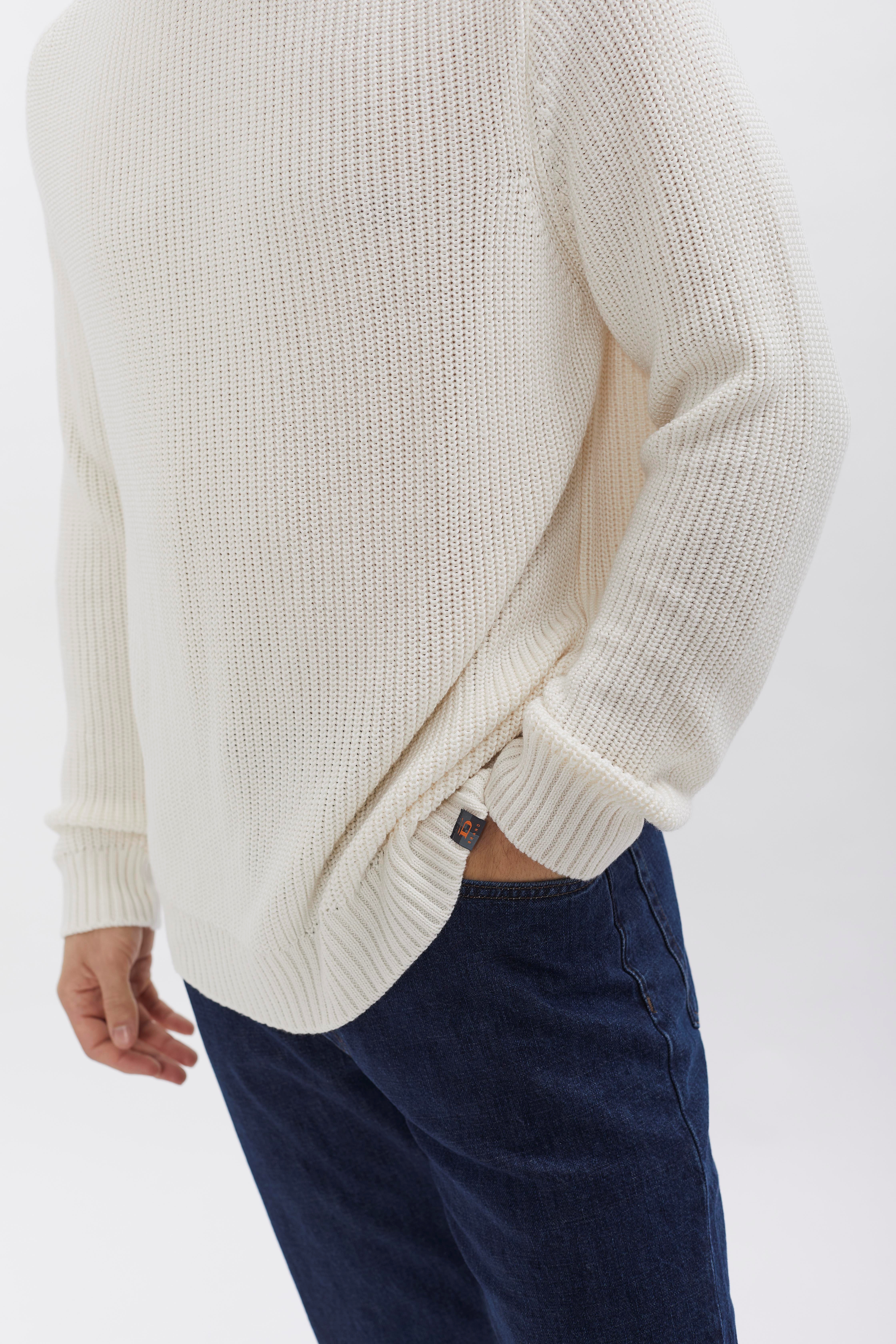 Knit Crewneck D-Brand, Pullover, Knit Crewneck, OFFWHITE, Weiß, Creme, 115201, 115201-130