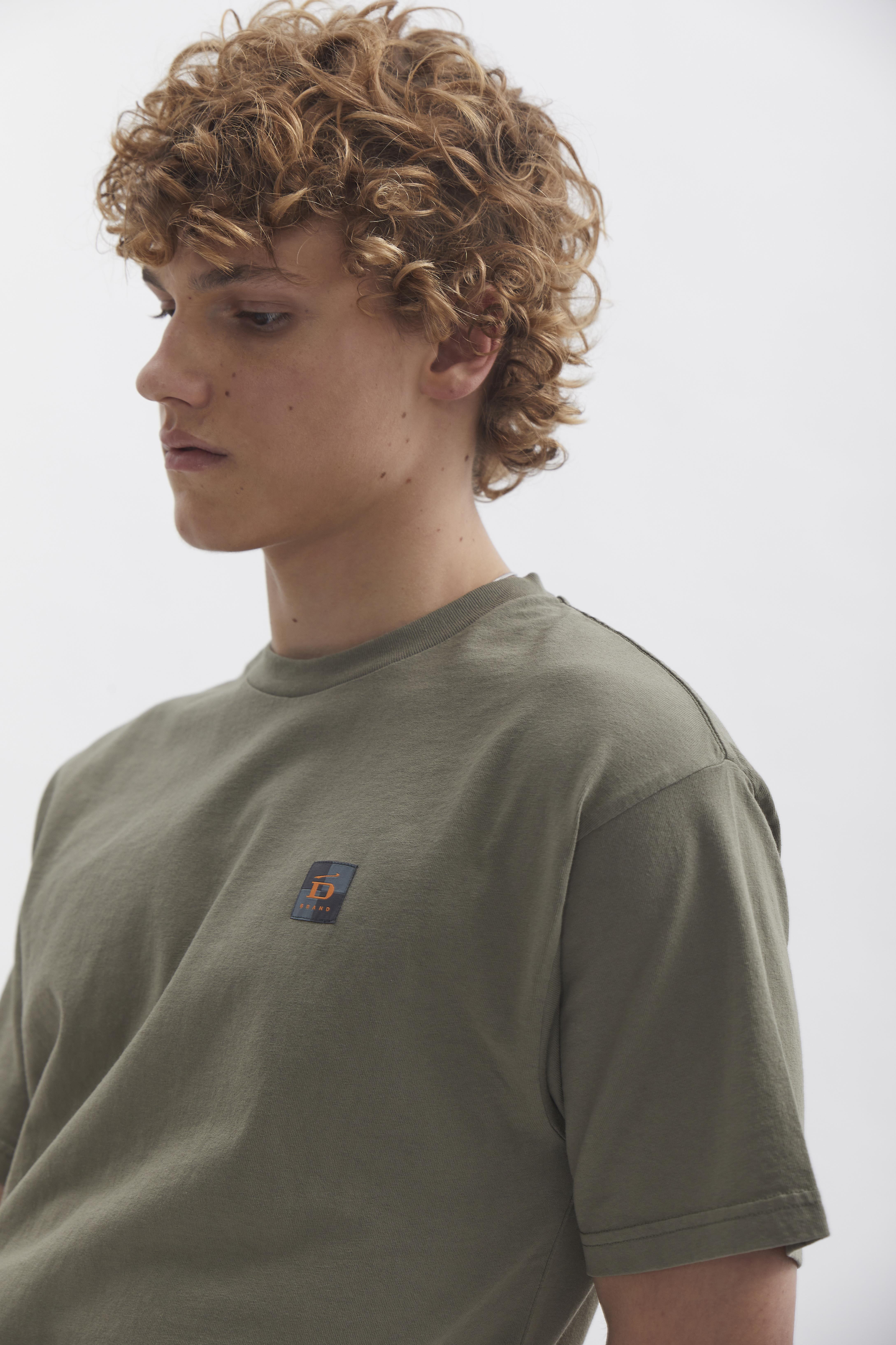 Relaxed T-Shirt D-Brand, T-Shirts und Polos, Relaxed T-Shirt, DUSTY OLIVE, Grün, 112201, 112201-322