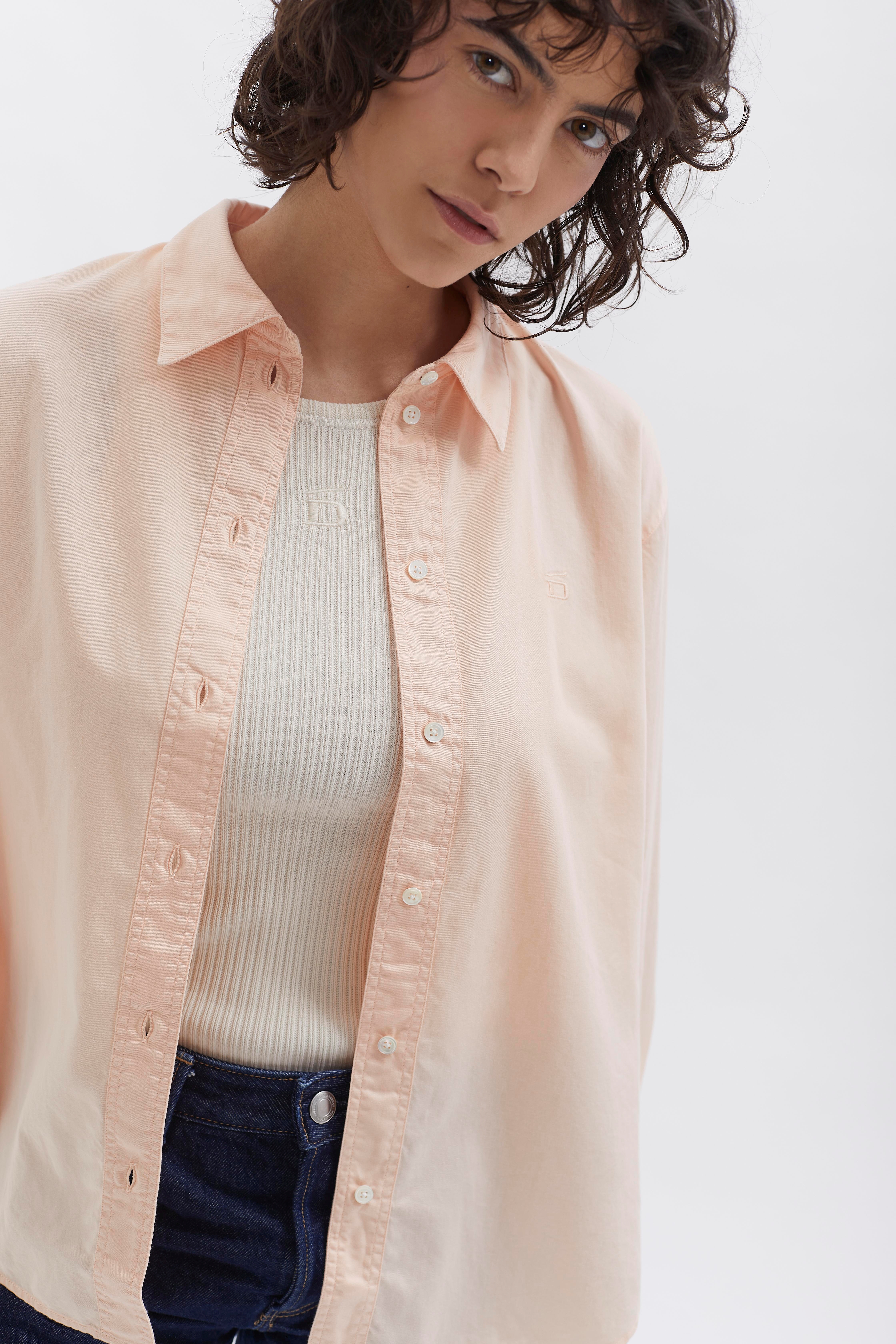 Boxed Fit Bluse D-Brand, Blouses, Boxed Fit Bluse, SALMON, Lachs, 227010, 227010-680