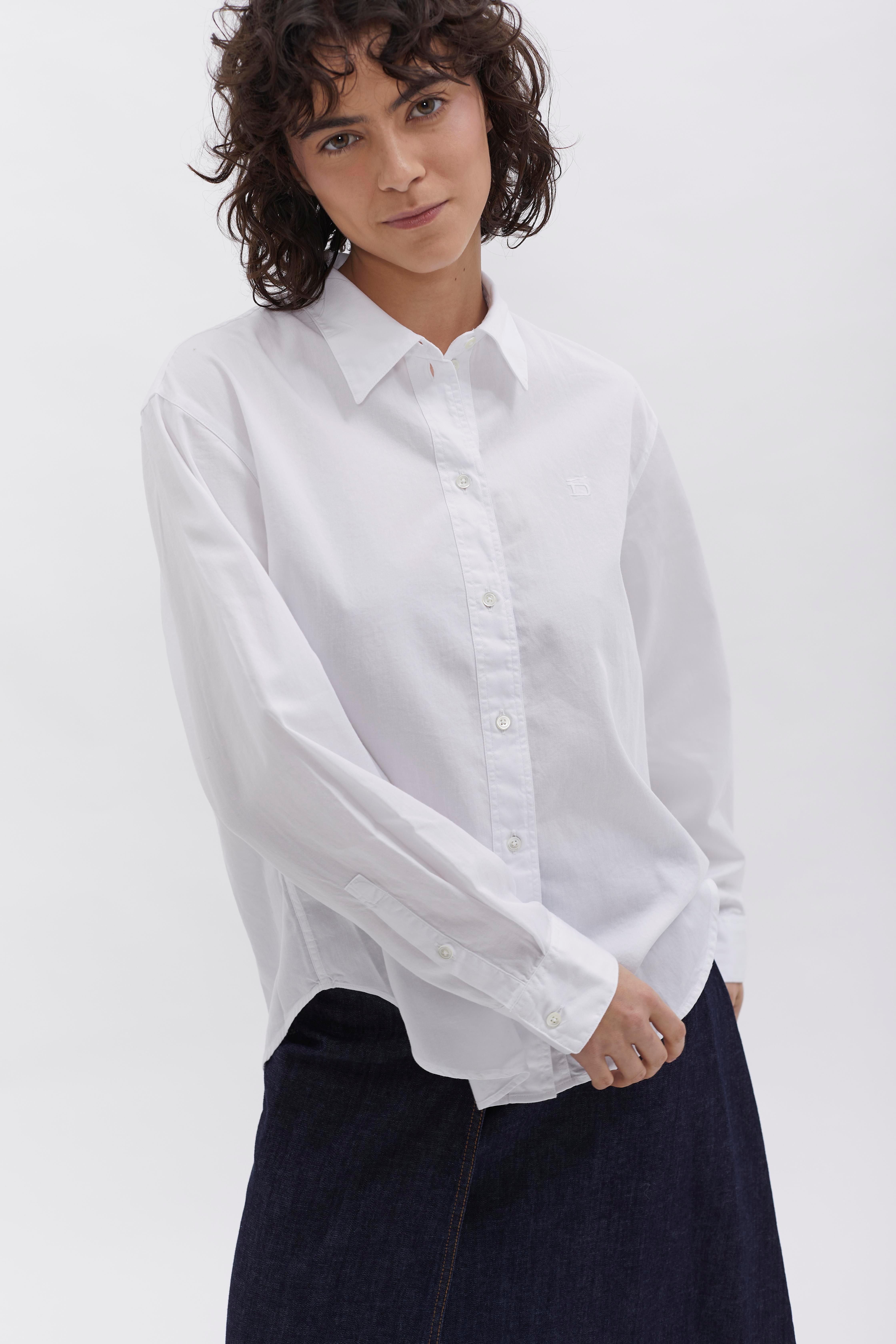 Boxed Fit Bluse D-Brand, Blouses, Boxed Fit Bluse, WHITE, Weiß, 227010, 227010-110