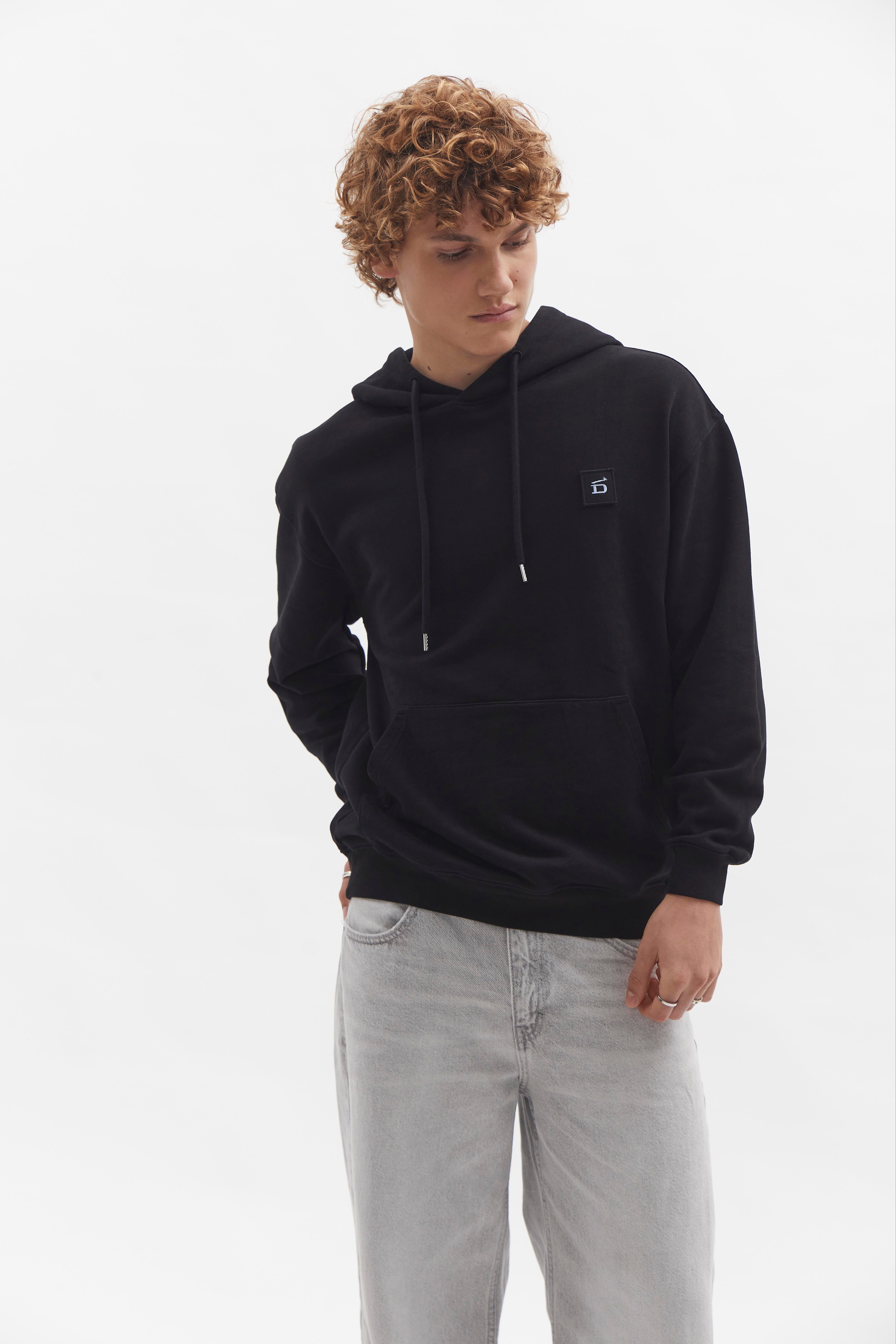 Badge Hoodie D-Brand, Hoodies, Zip Hoodies, Badge Hoodie, BLACK, Schwarz, 110002, 110002-100