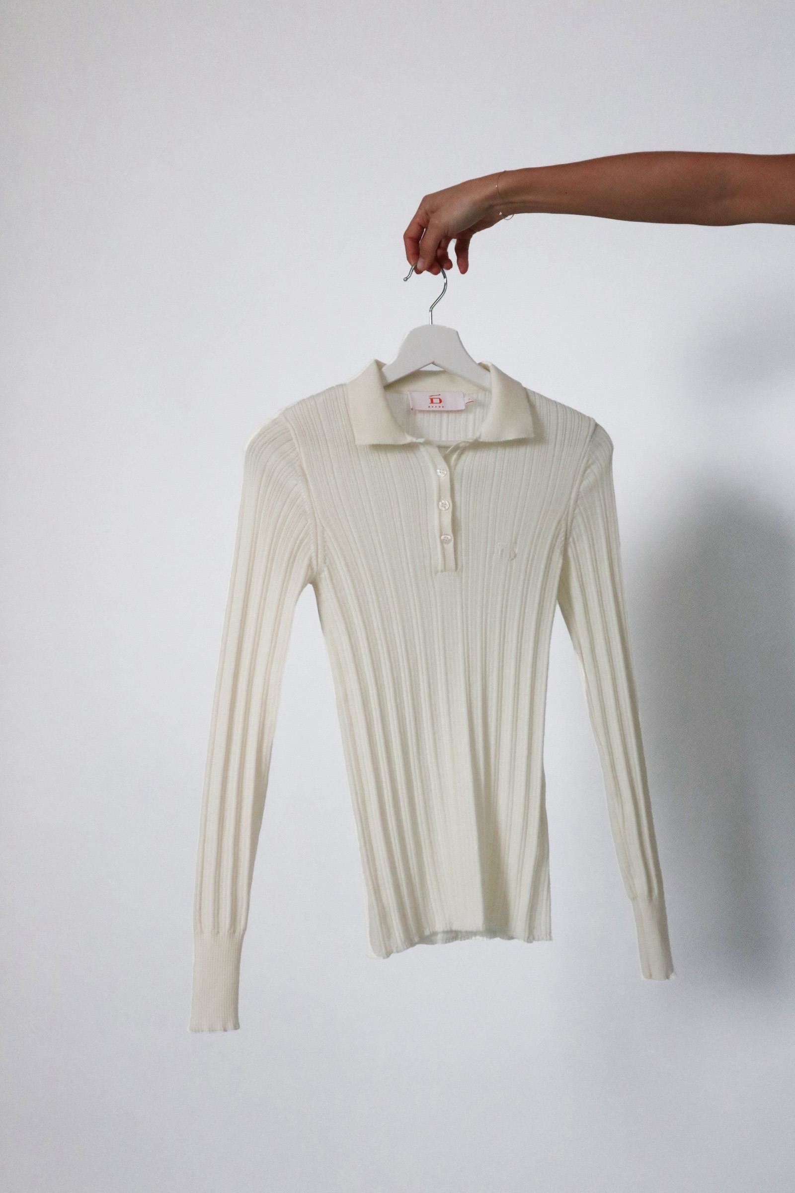 Riviera Rib D-Brand, Pullover, Riviera Rib, OFFWHITE, Creme, 225502, 225502-130