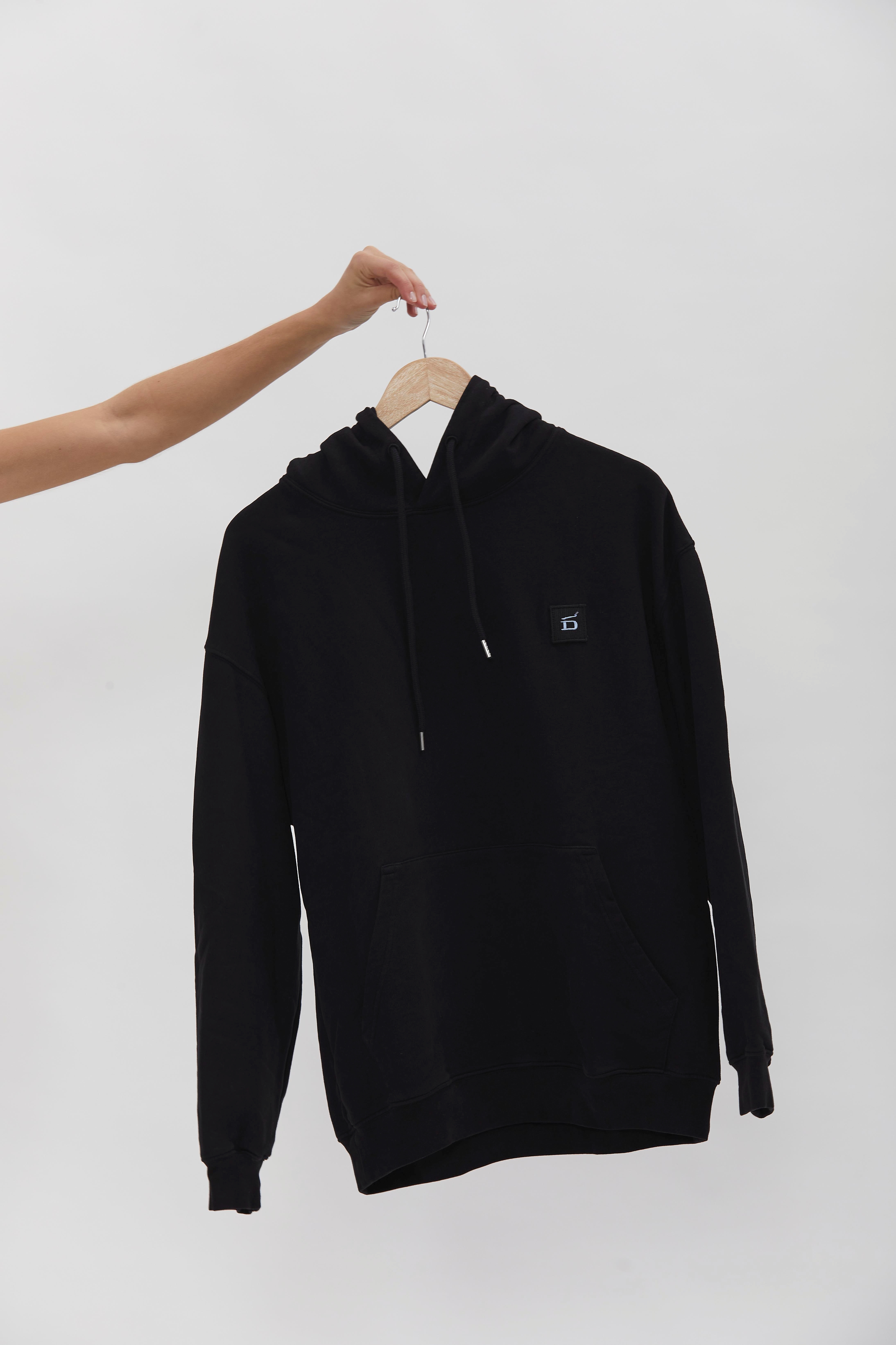 Badge Hoodie D-Brand, Hoodies, Zip Hoodies, Badge Hoodie, BLACK, Schwarz, 110002, 110002-100