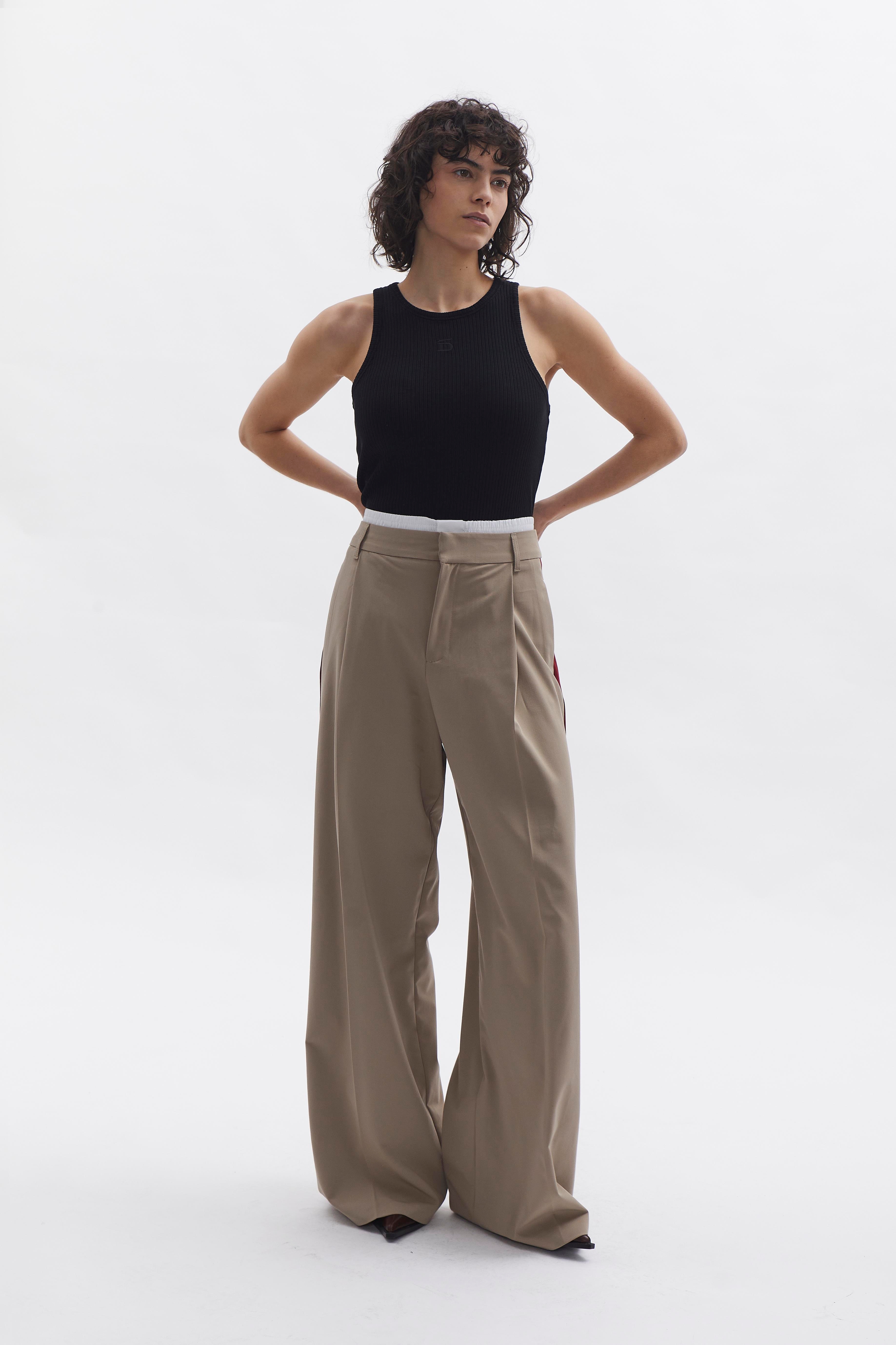 Ribbed Tank Top D-Brand, T-Shirts, Polos und Tops, Ribbed Tank Top, BLACK, Schwarz, 222602, 222602-100