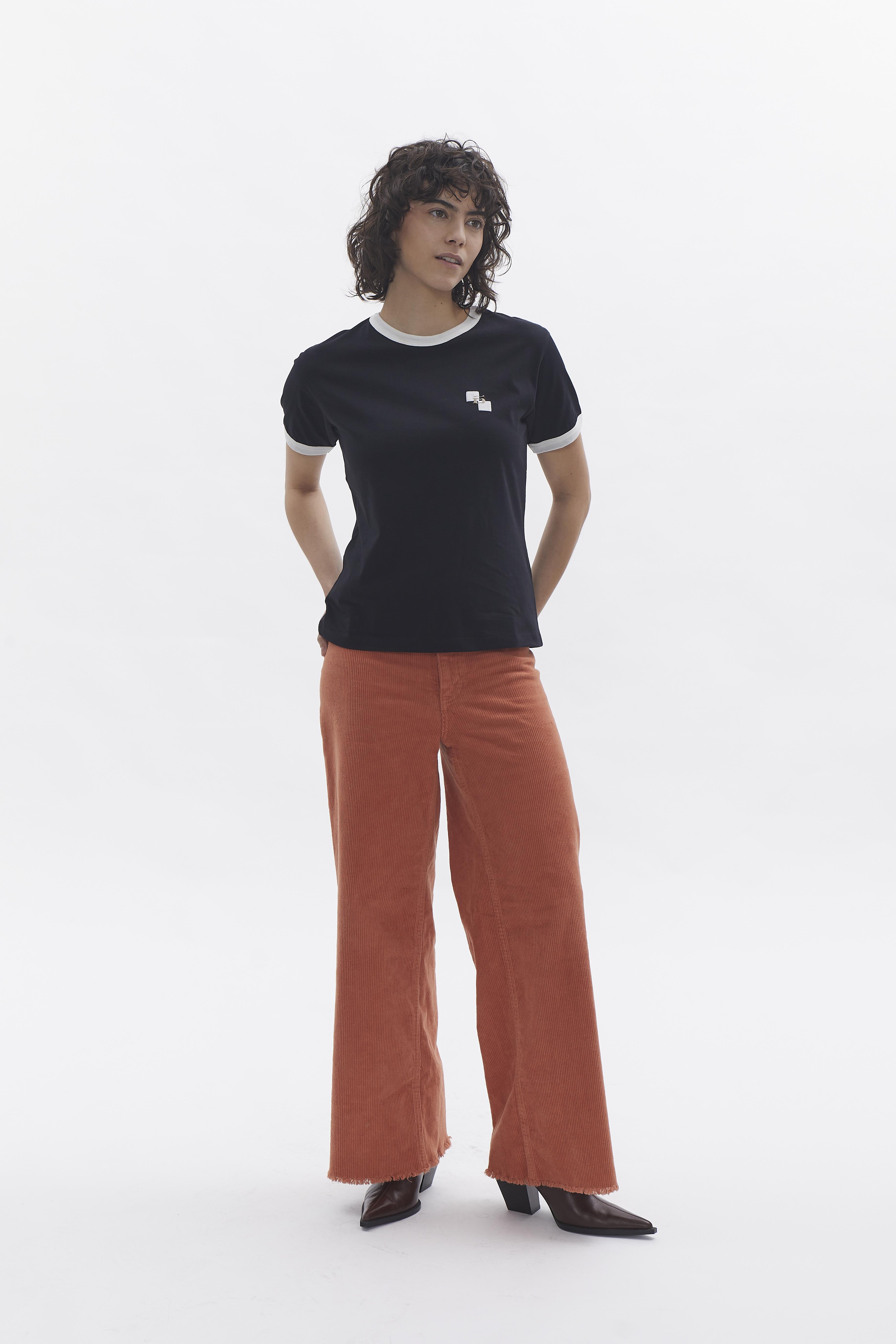 D-Brand, T-Shirts, Polos und Tops, Ringer T-Shirt, BLACK, Schwarz, 222207, 222207-100