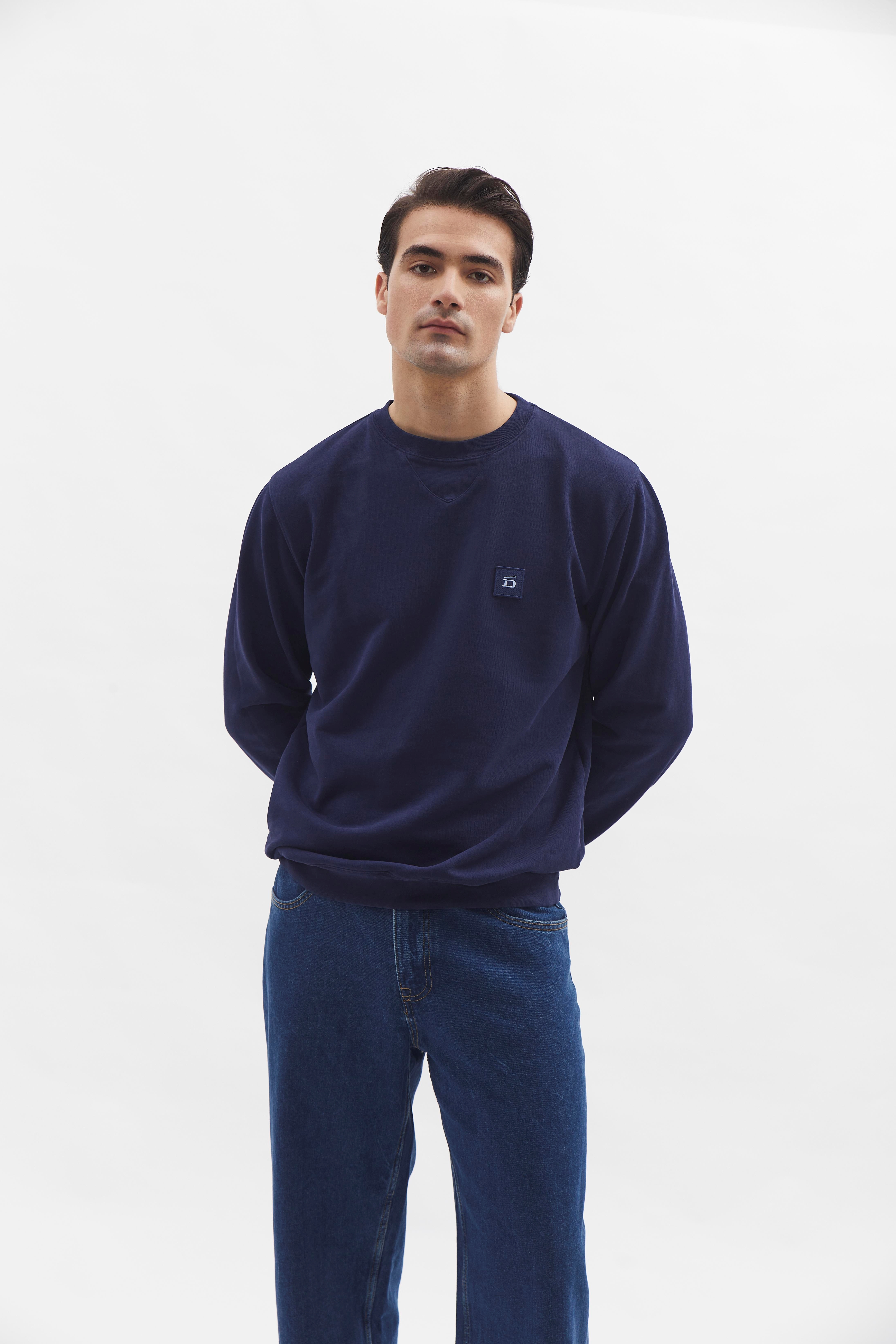 Crewneck Sweater D-Brand, Sweater, Crewneck Sweater, NAVY, Blau, 111225, 111225-410