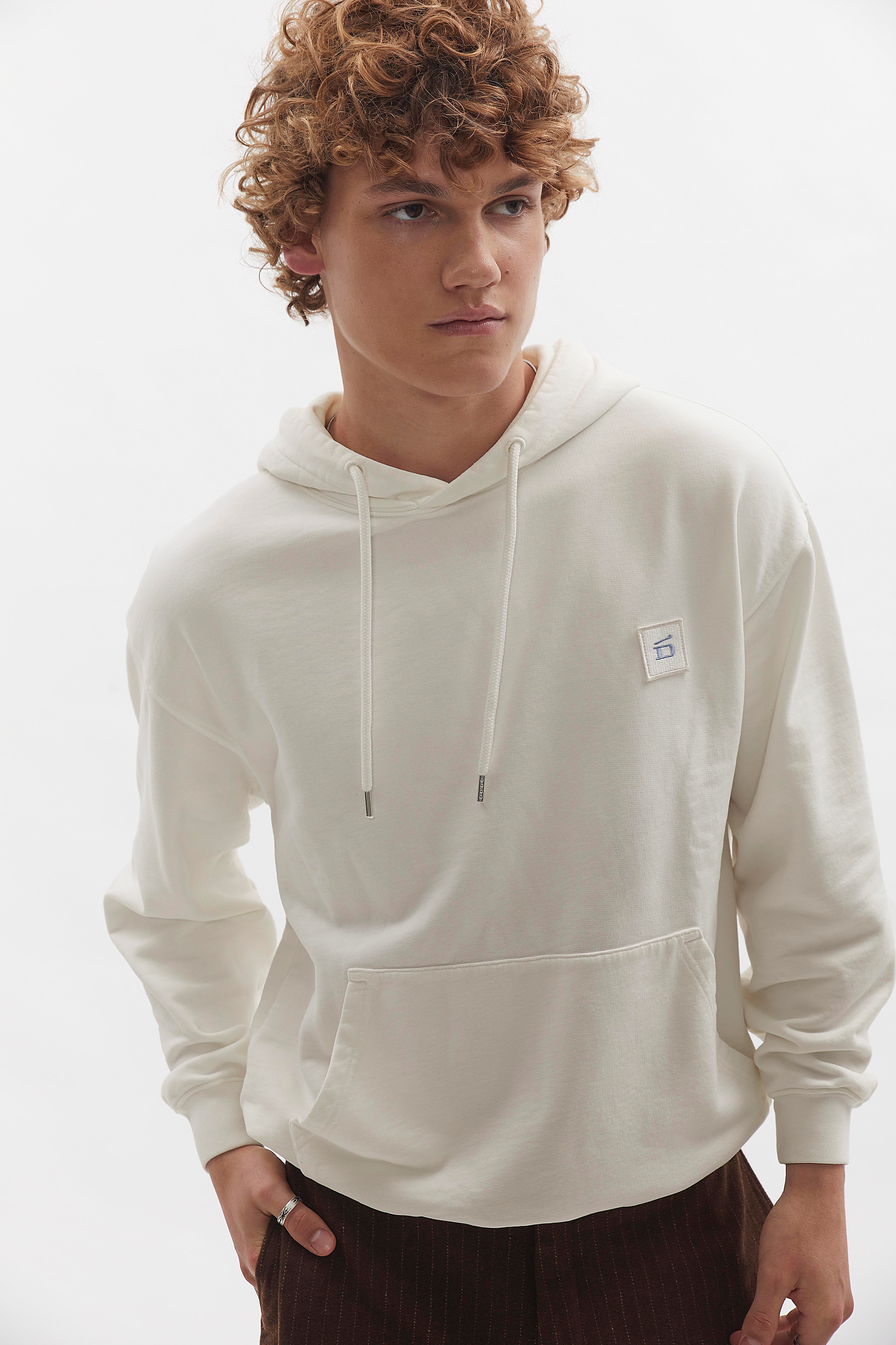 Badge Hoodie D-Brand, Hoodies, Zip Hoodies, Badge Hoodie, EGGNOG, 110002, 110002-113