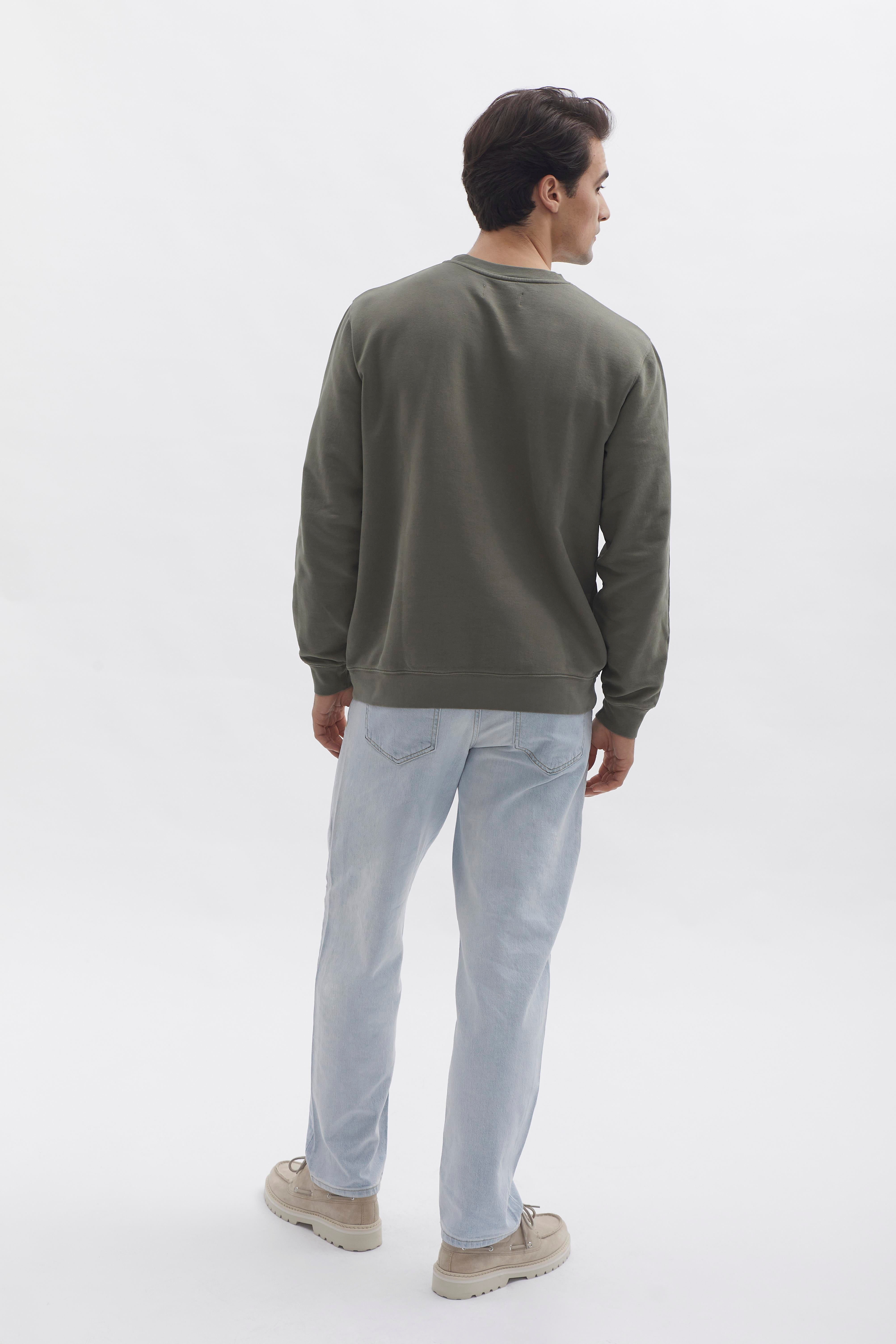 Crewneck Sweater D-Brand, Sweater, Crewneck Sweater, DUSTY OLIVE, Grün, 111225, 111225-322