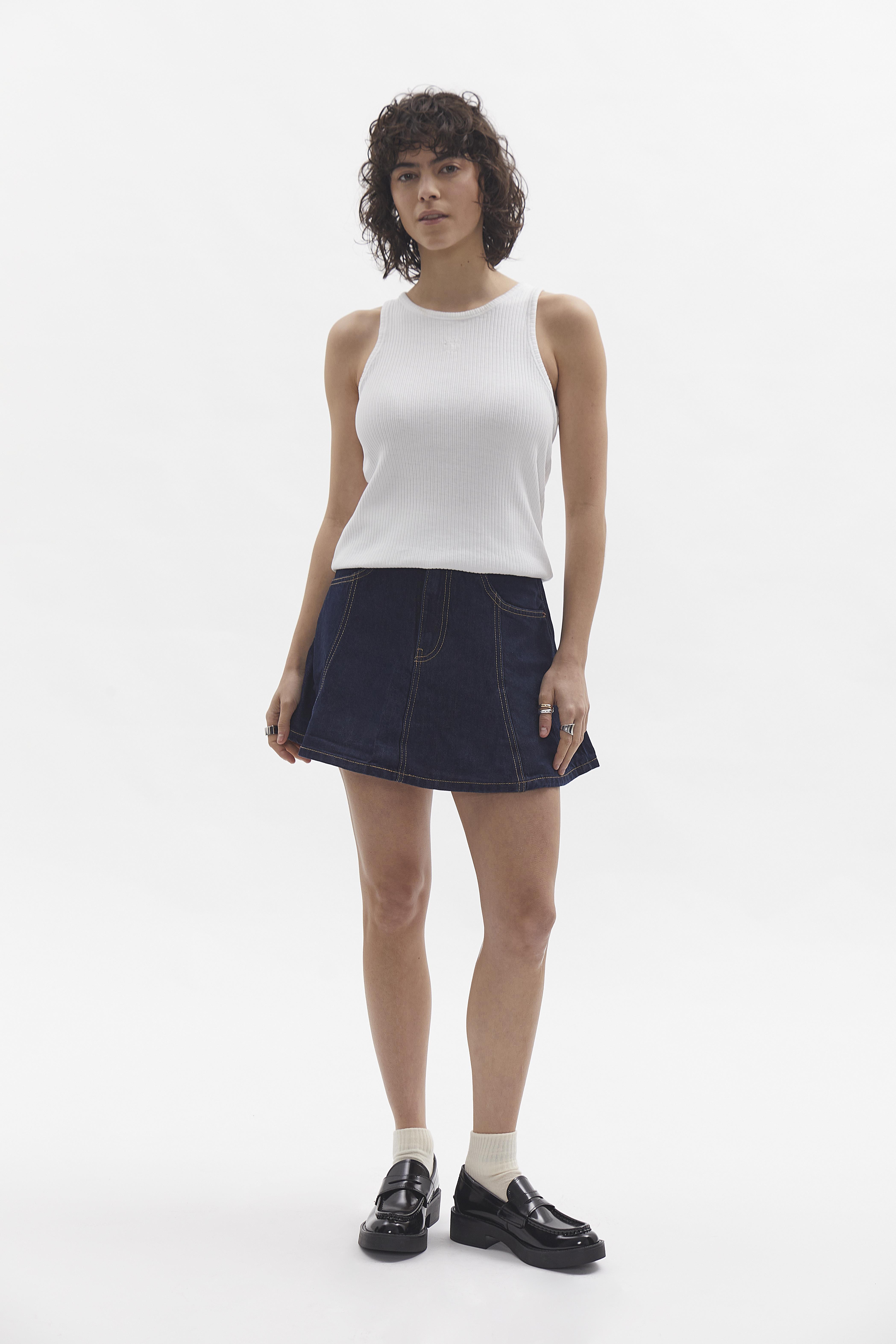 D-Brand, T-Shirts, Polos und Tops, Ribbed Tank Top, WHITE, Weiß, 222602, 222602-110
