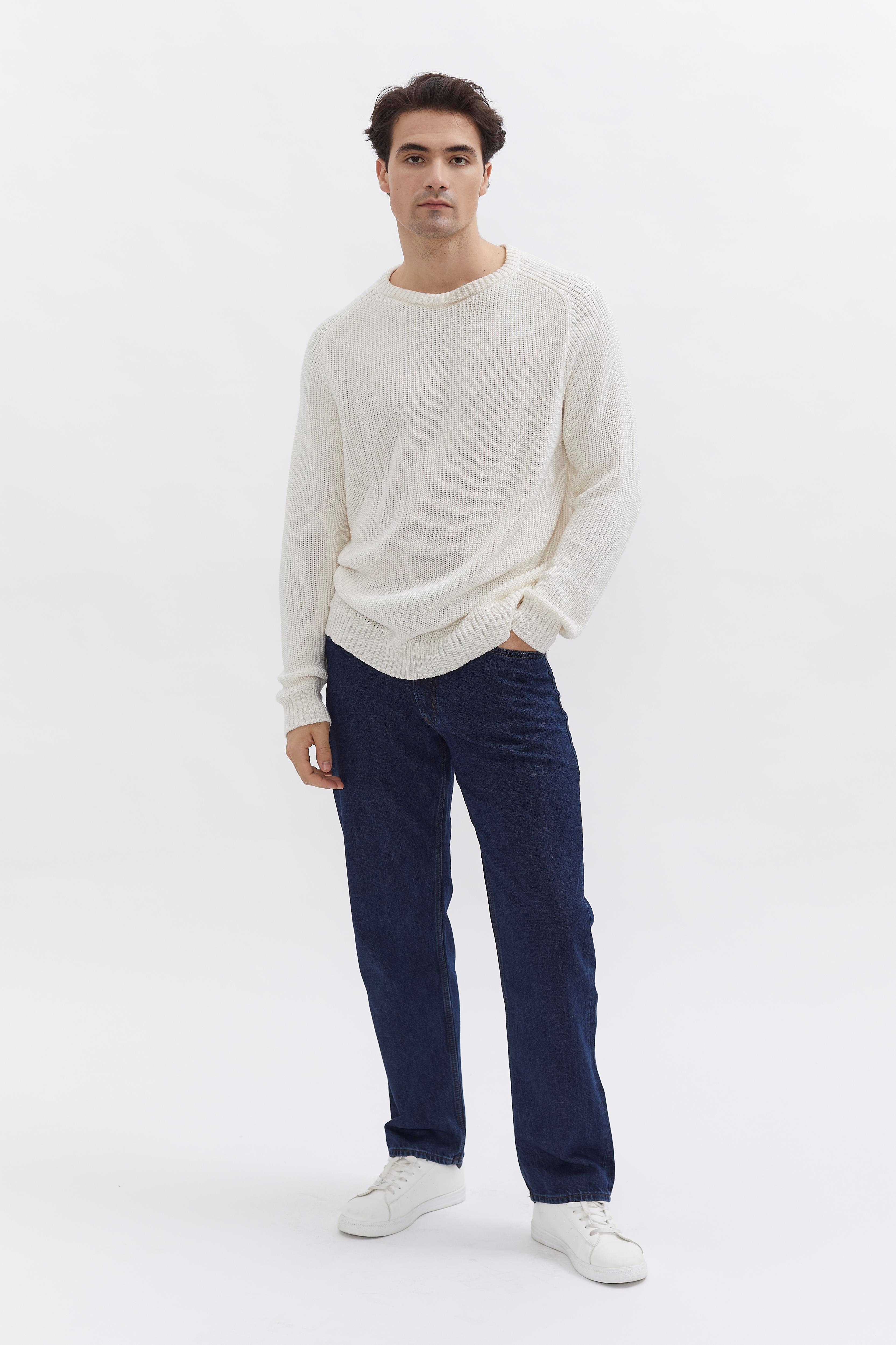 Knit Crewneck D-Brand, Pullover, Knit Crewneck, OFFWHITE, Weiß, Creme, 115201, 115201-130