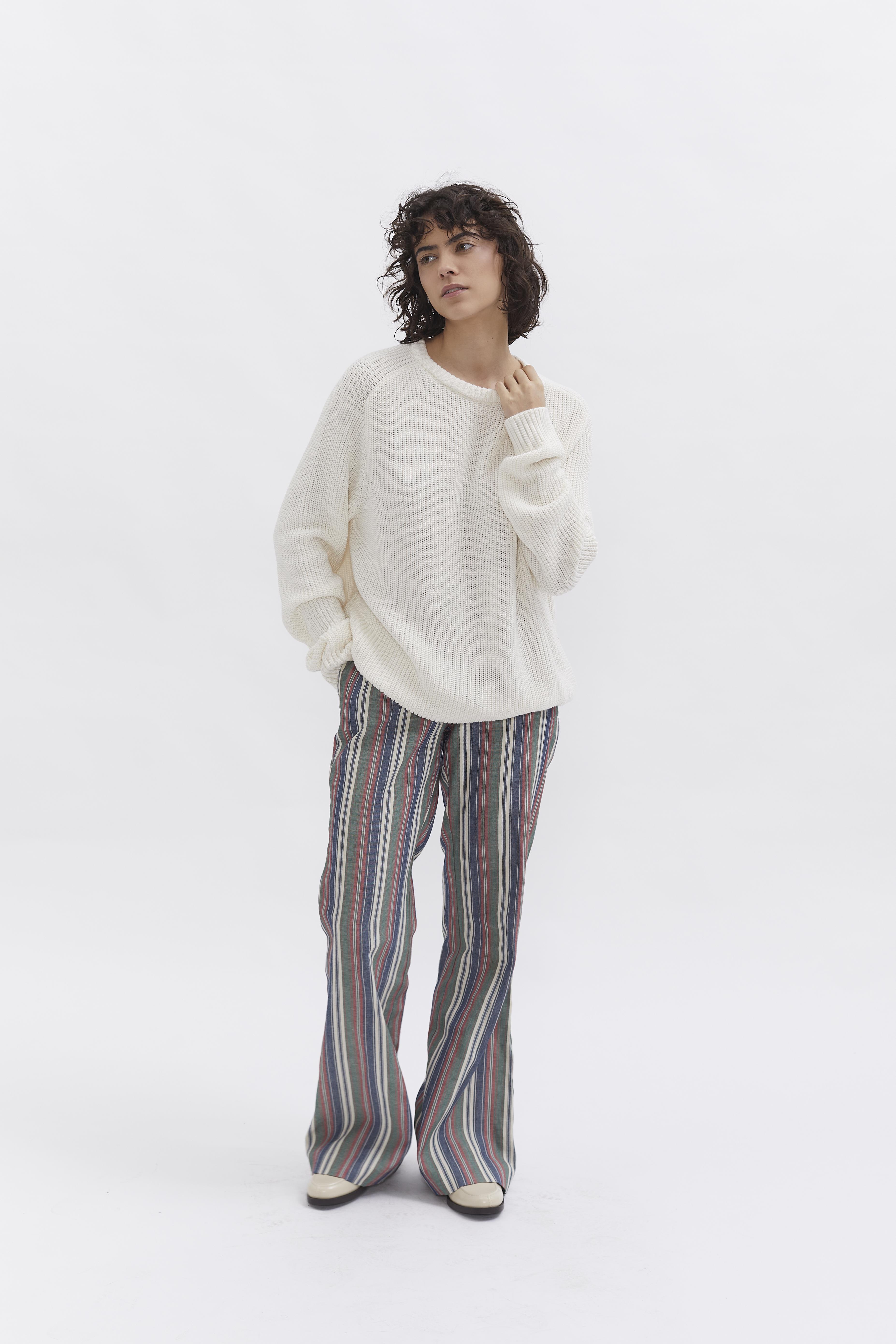 D-Brand, Pullover, Knit Crewneck, OFFWHITE, Weiß, Creme, 225201, 225201-130