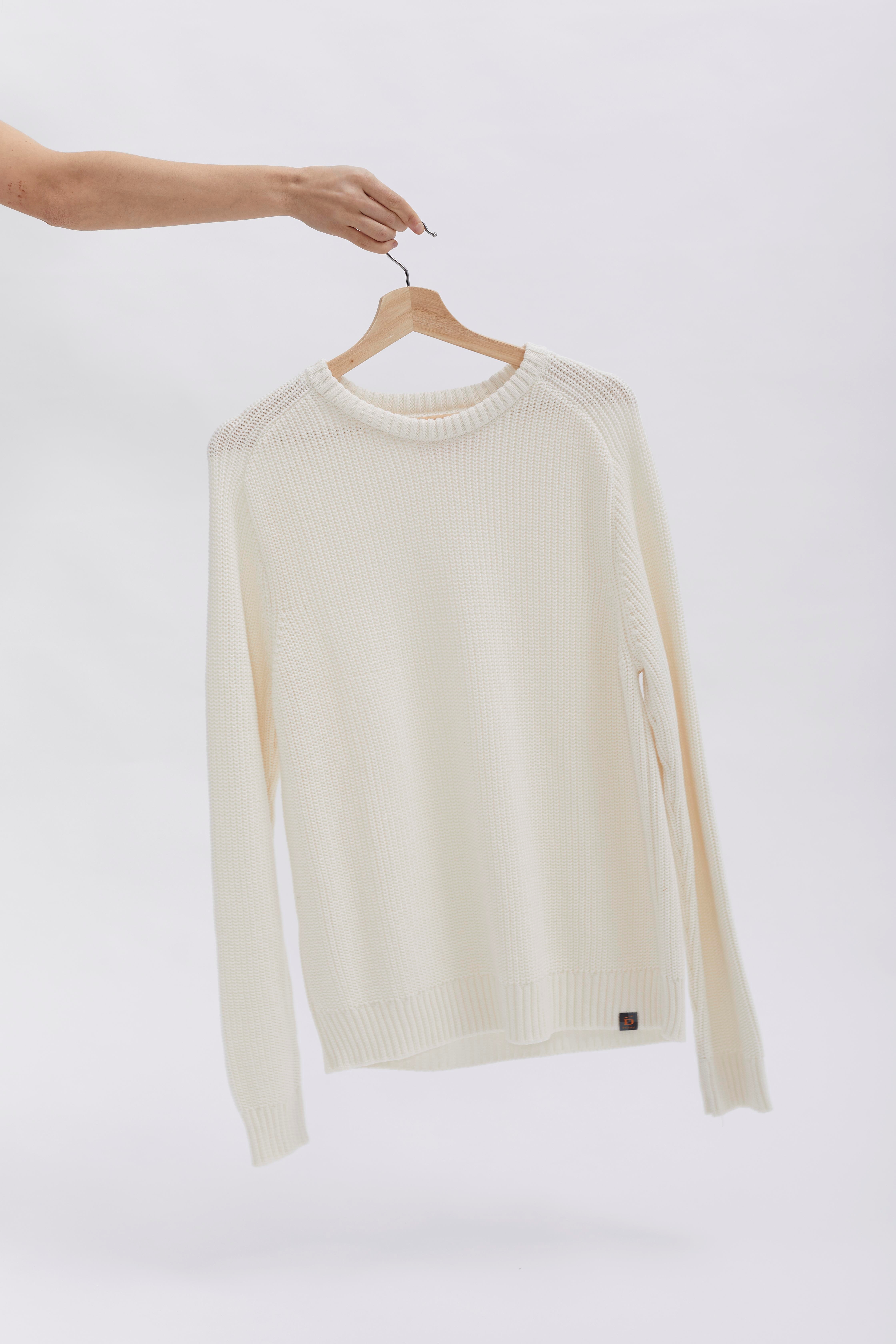 Knit Crewneck D-Brand, Pullover, Knit Crewneck, OFFWHITE, Weiß, Creme, 225201, 225201-130