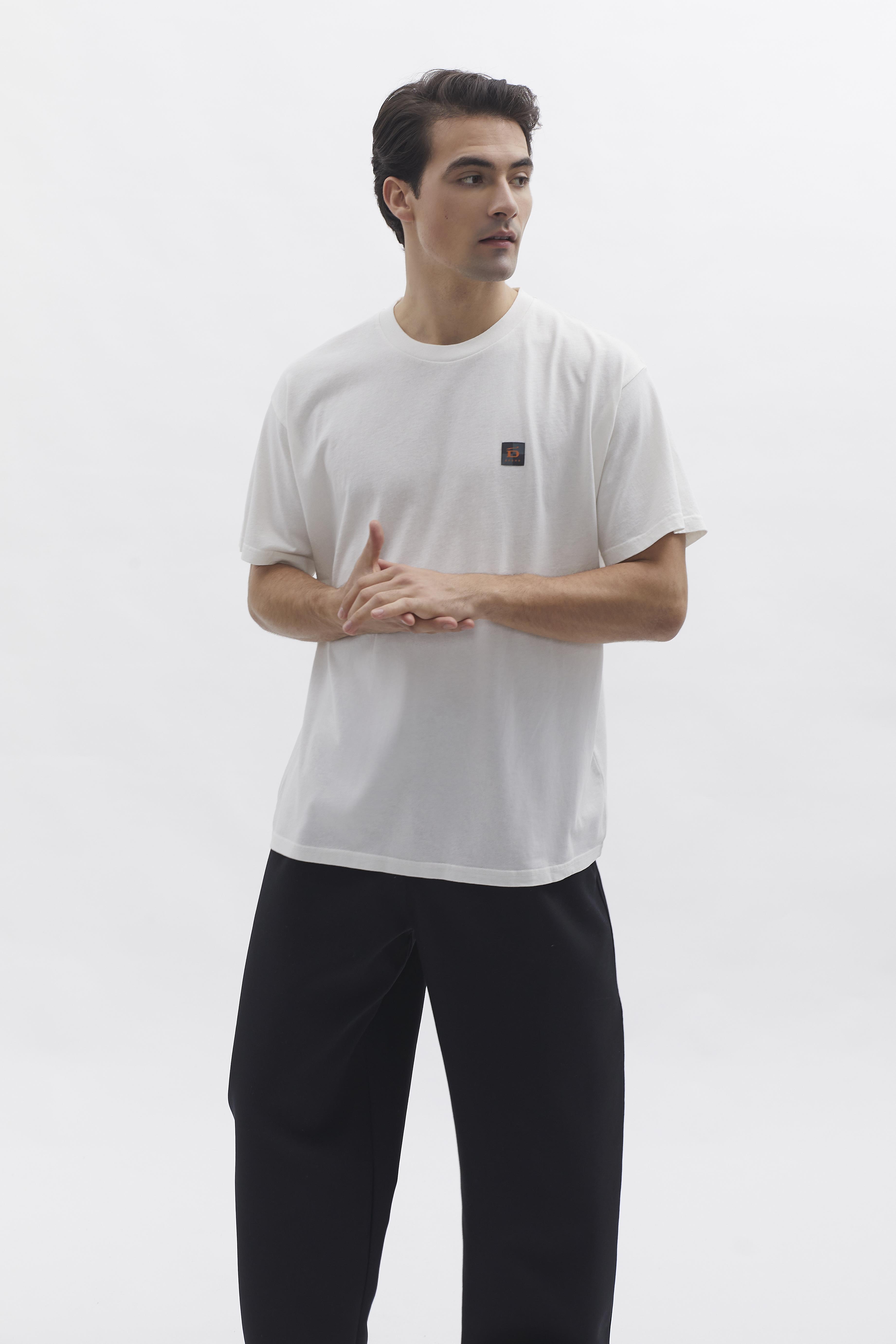 Relaxed T-Shirt D-Brand, T-Shirts und Polos, Relaxed T-Shirt, WHITE, Weiß, 112201, 112201-110