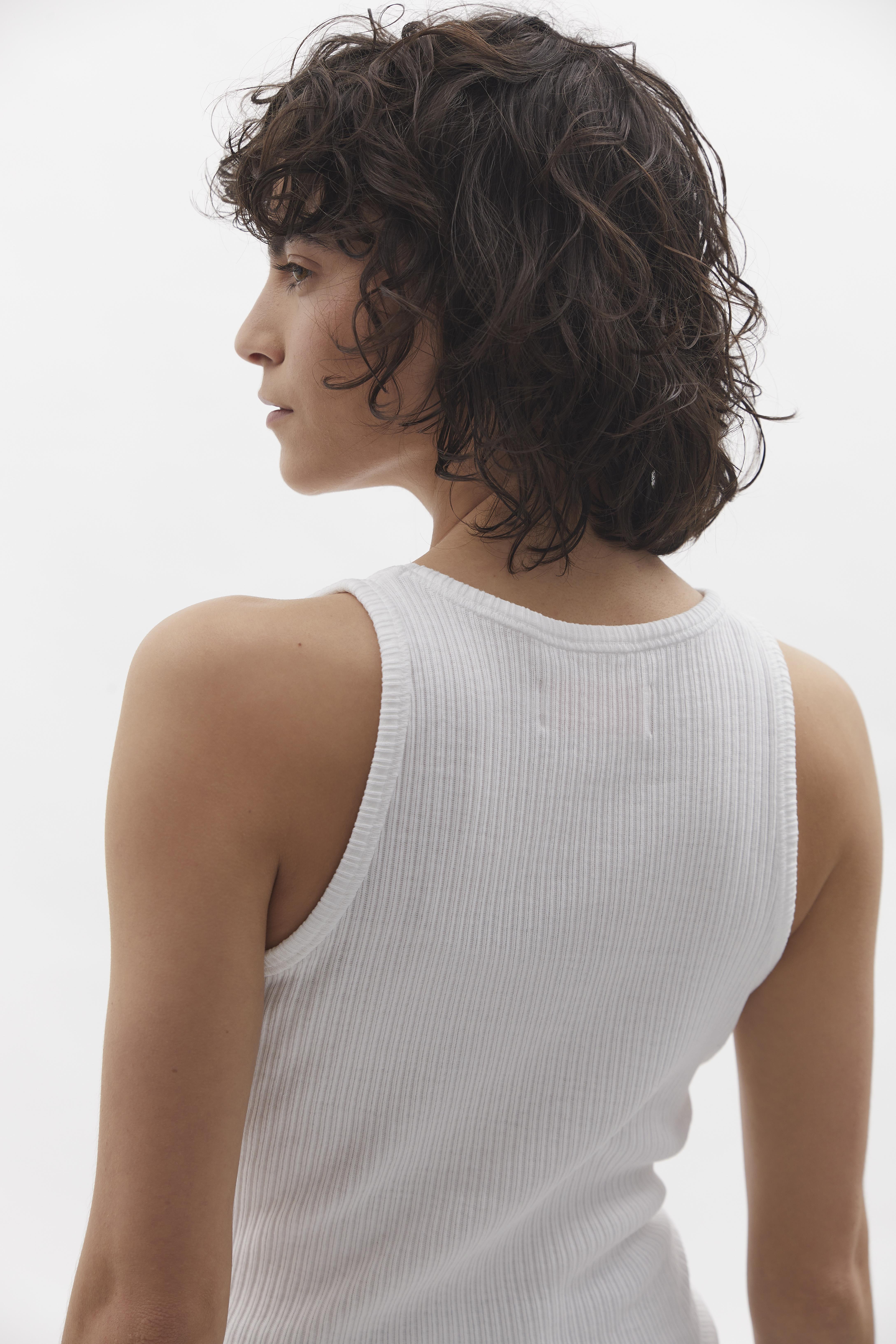 Ribbed Tank Top D-Brand, T-Shirts, Polos und Tops, Ribbed Tank Top, WHITE, Weiß, 222602, 222602-110