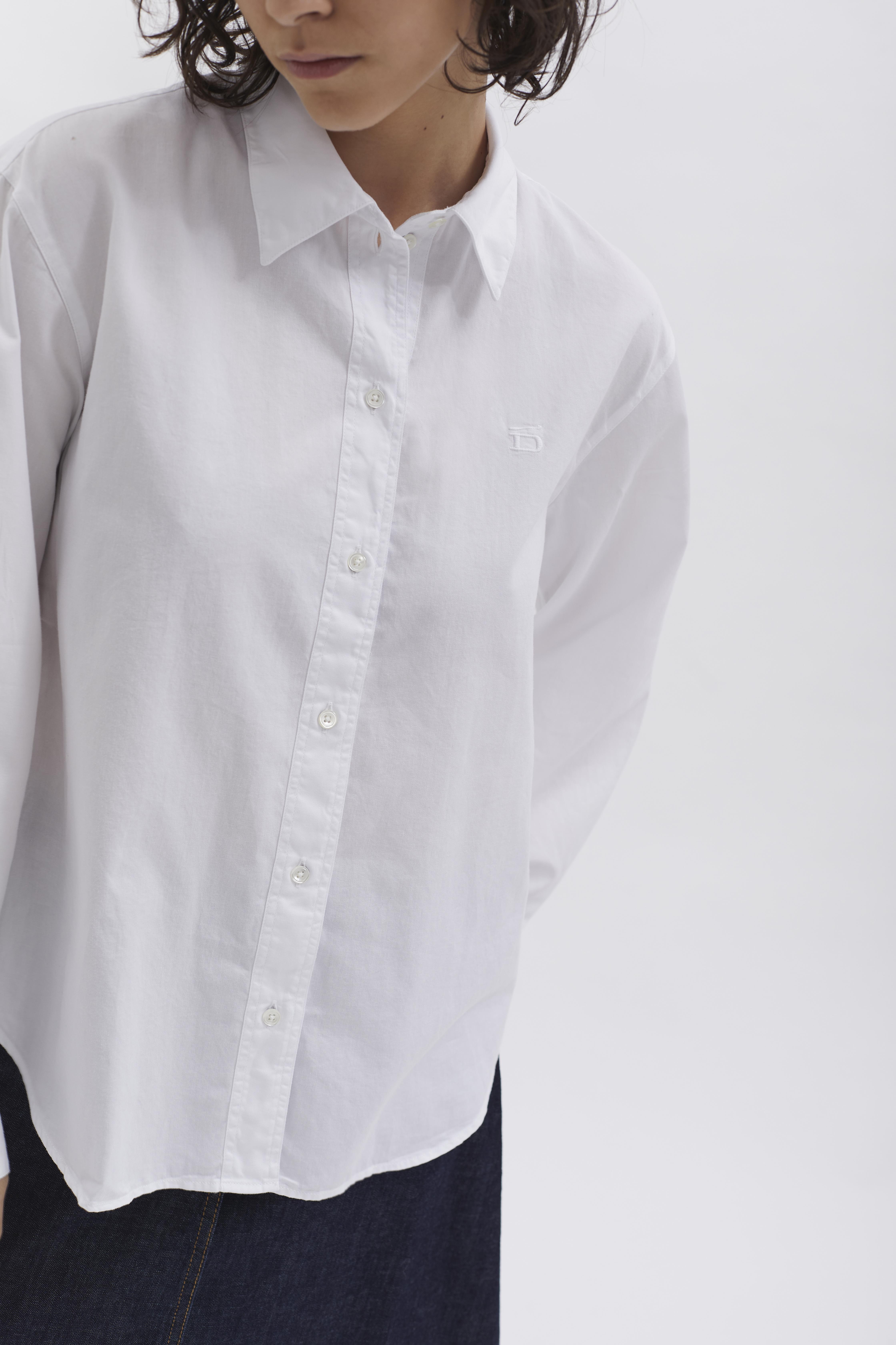 D-Brand, Blouses, Boxed Fit Bluse, WHITE, Weiß, 227010, 227010-110