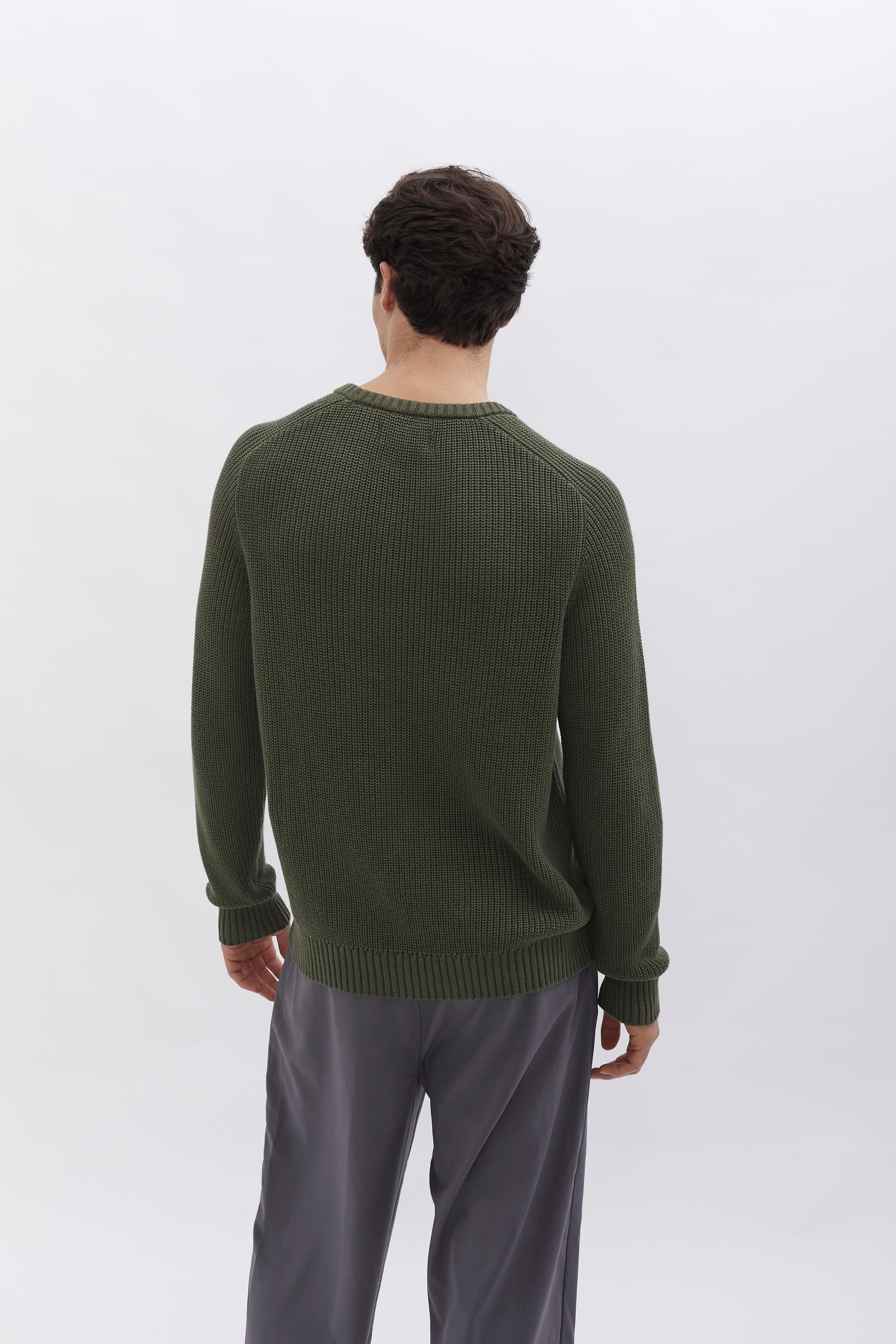 Knit Crewneck D-Brand, Pullover, Knit Crewneck, HUNT GREEN, Grün, 115201, 115201-325