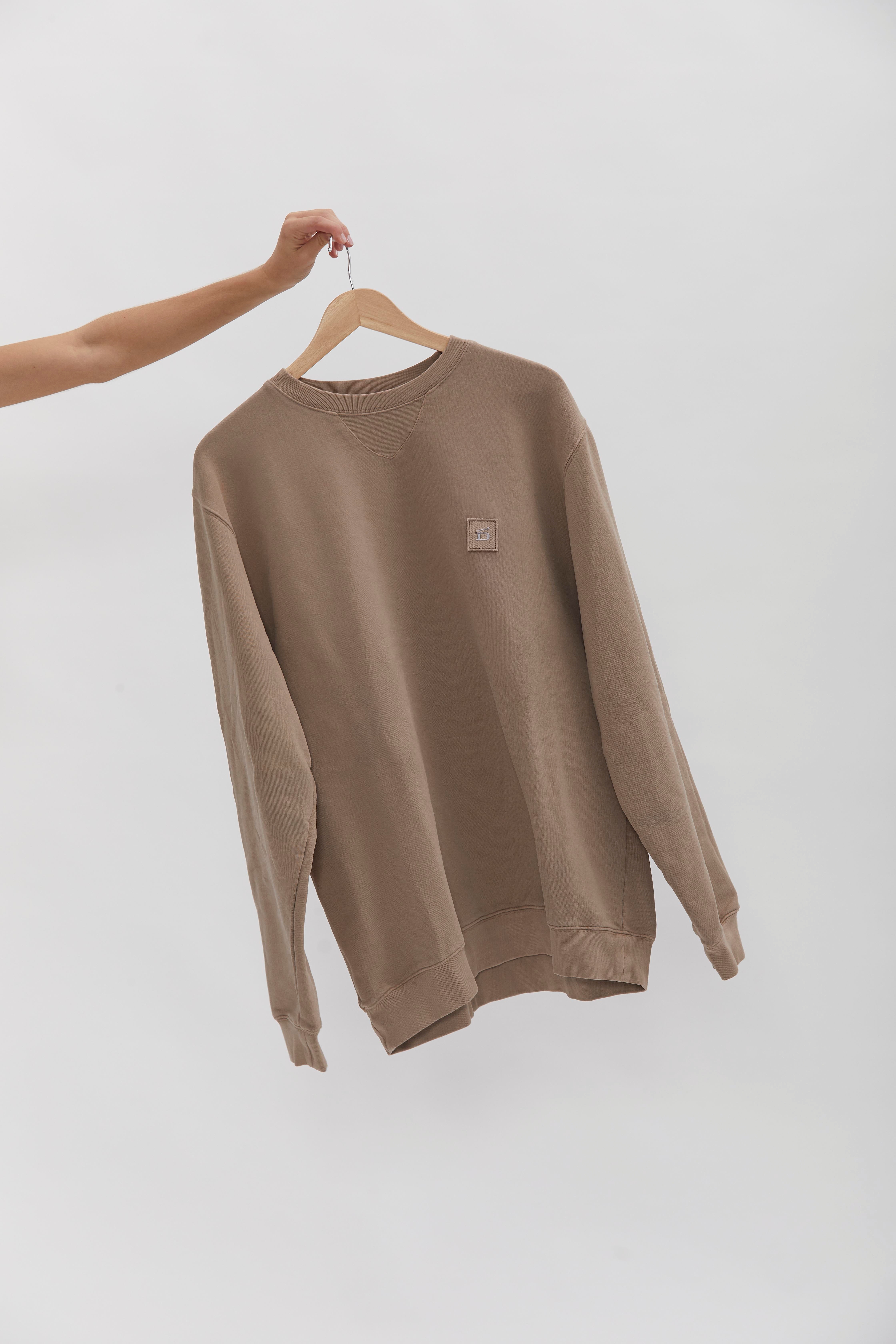 Crewneck Sweater D-Brand, Sweater, Crewneck Sweater, ALMOND, Braun, 111225, 111225-252