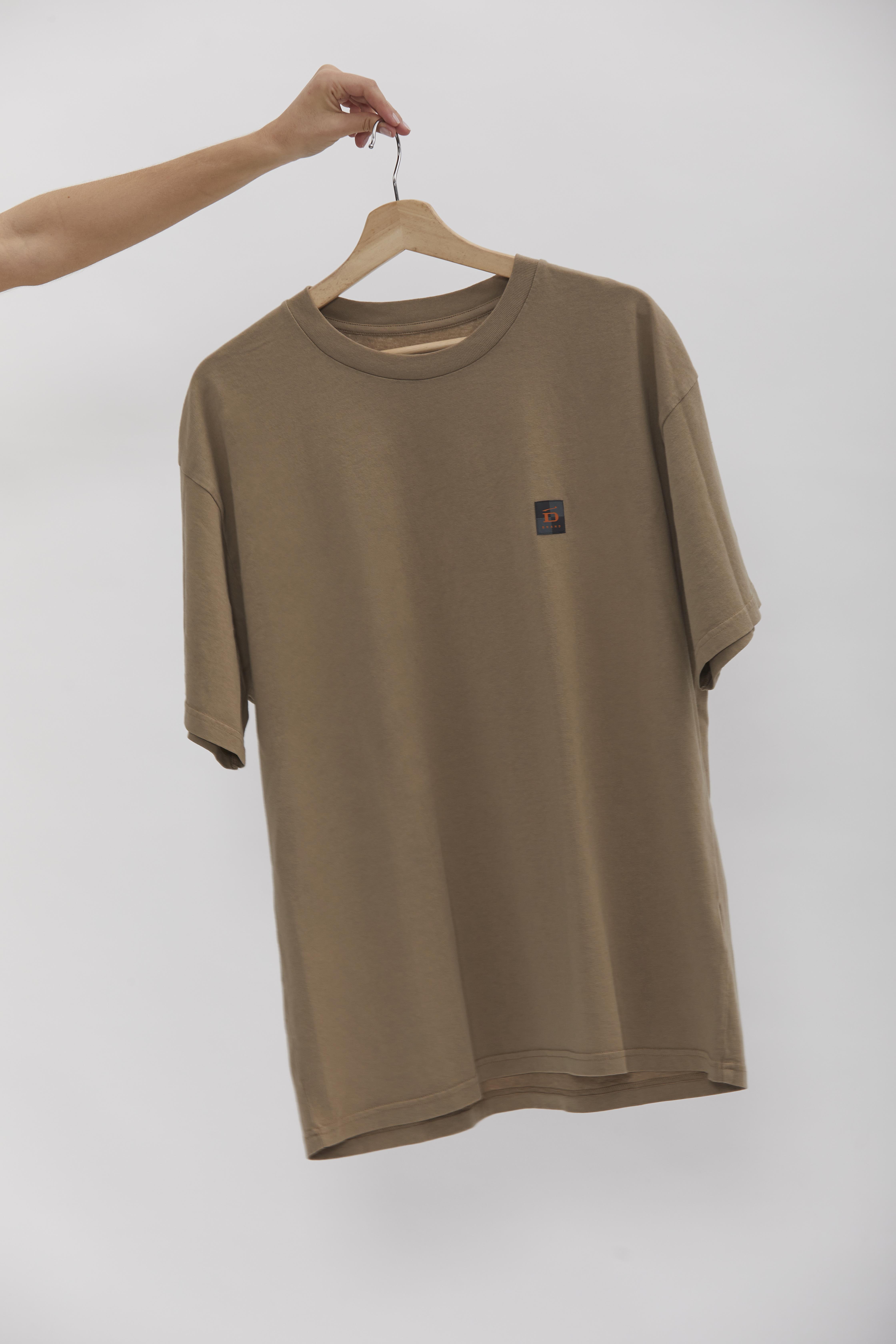 Relaxed T-Shirt D-Brand, T-Shirts und Polos, Relaxed T-Shirt, ALMOND, Braun, 112201, 112201-252