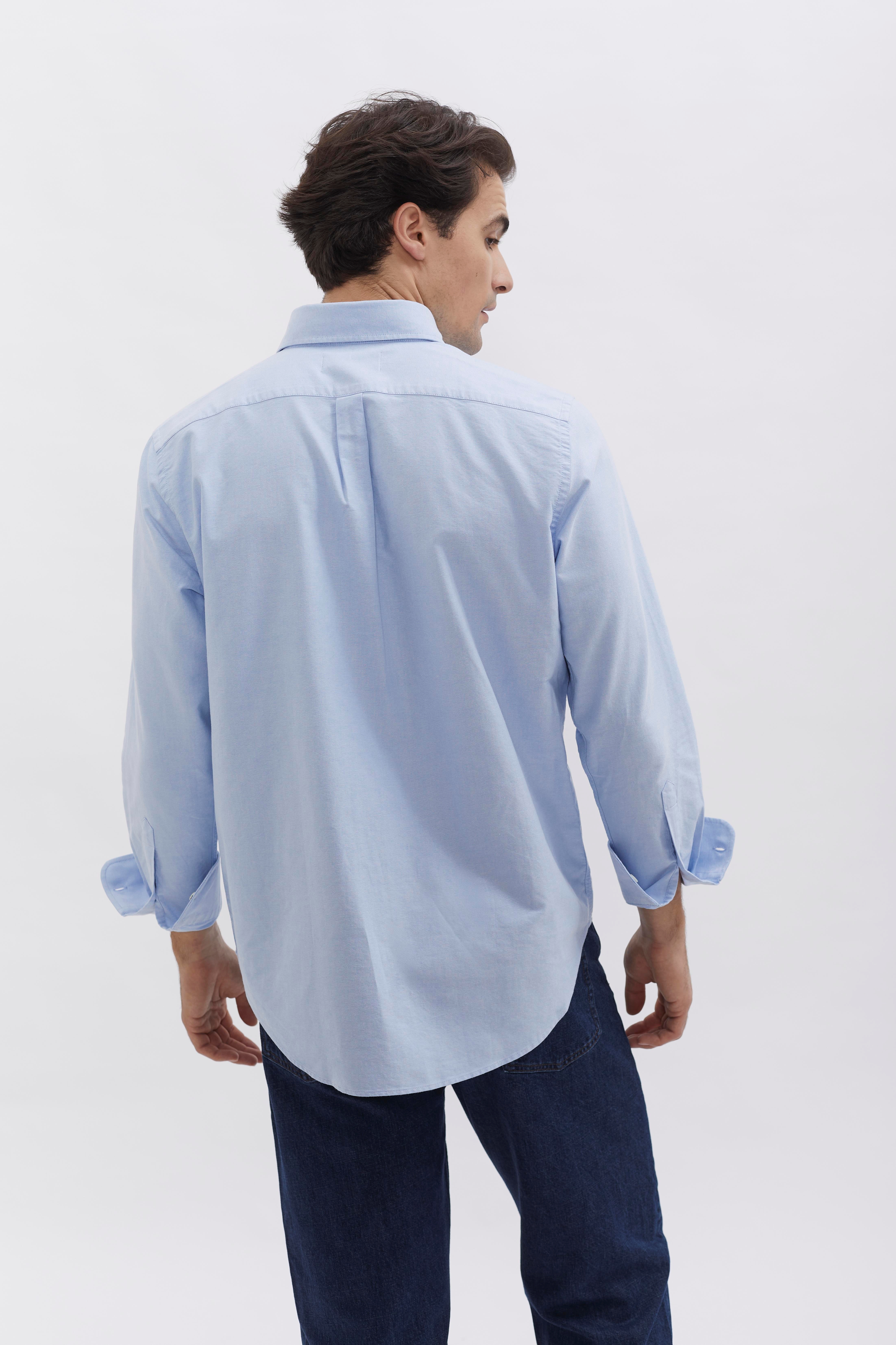 Oxford Shirt D-Brand, Shirts, Oxford Shirt, PALE BLUE, Blau, 117010, 117010-476