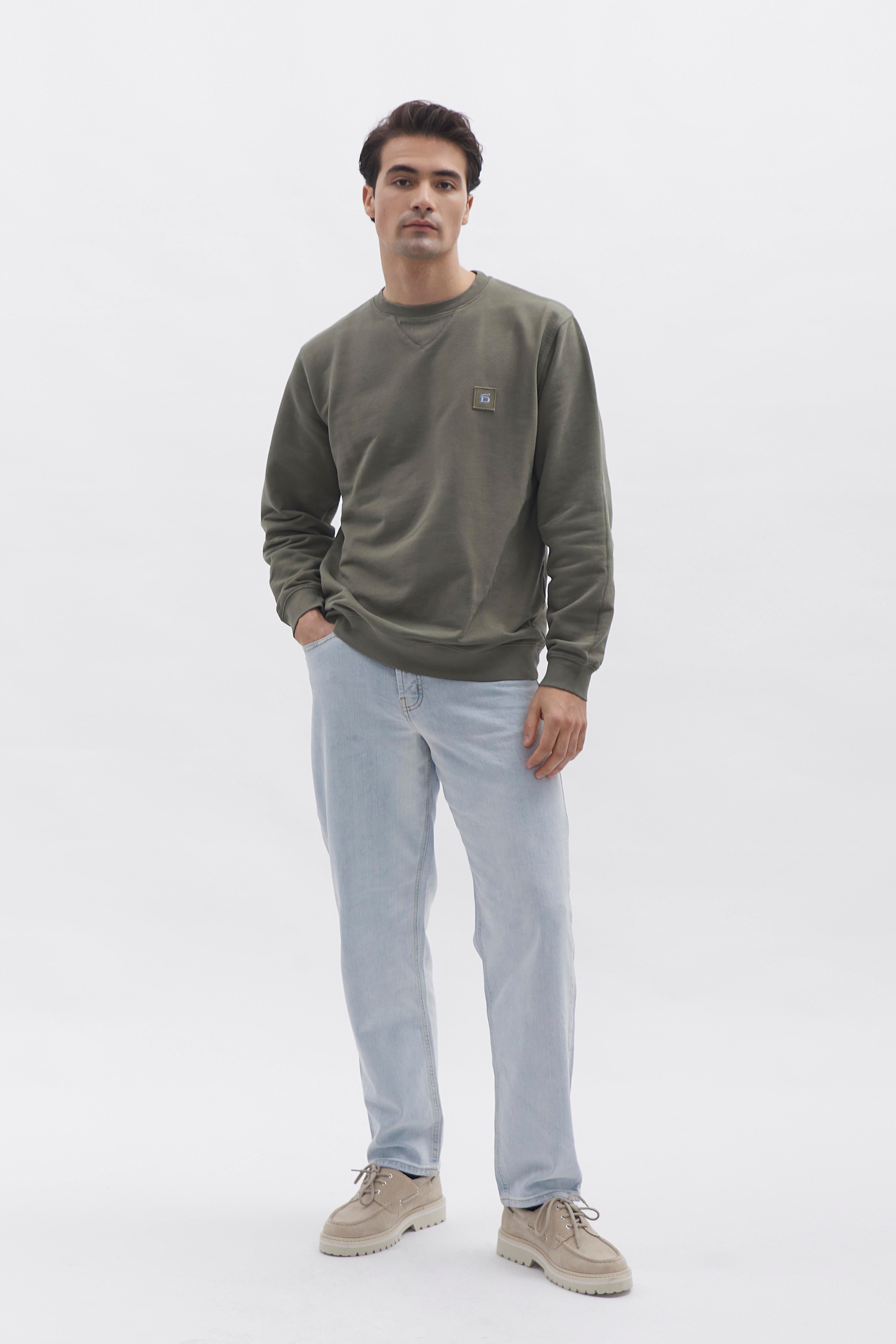 Crewneck Sweater D-Brand, Sweater, Crewneck Sweater, DUSTY OLIVE, Grün, 111225, 111225-322