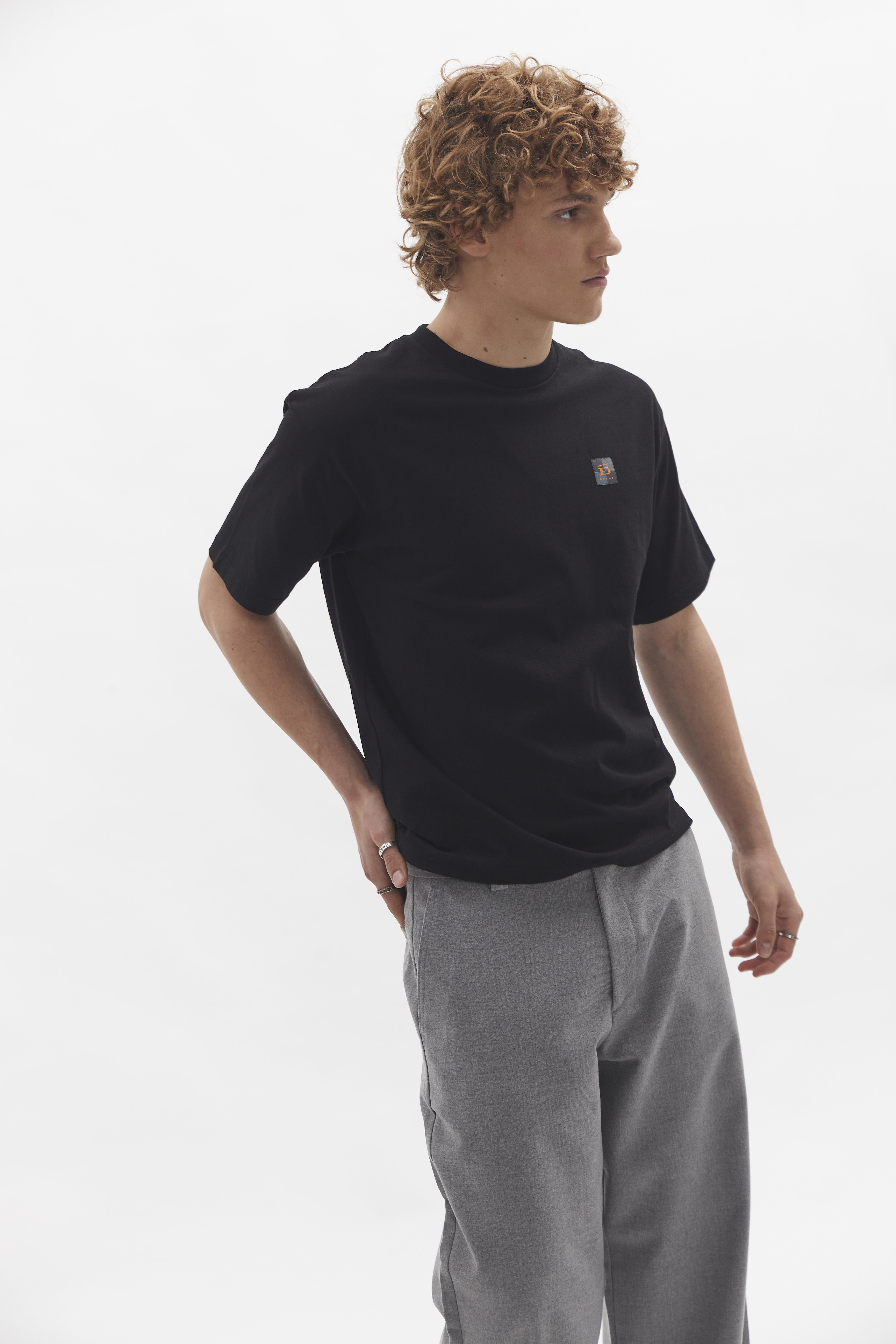 Relaxed T-Shirt D-Brand, T-Shirts und Polos, Relaxed T-Shirt, BLACK, Schwarz, 112201, 112201-100