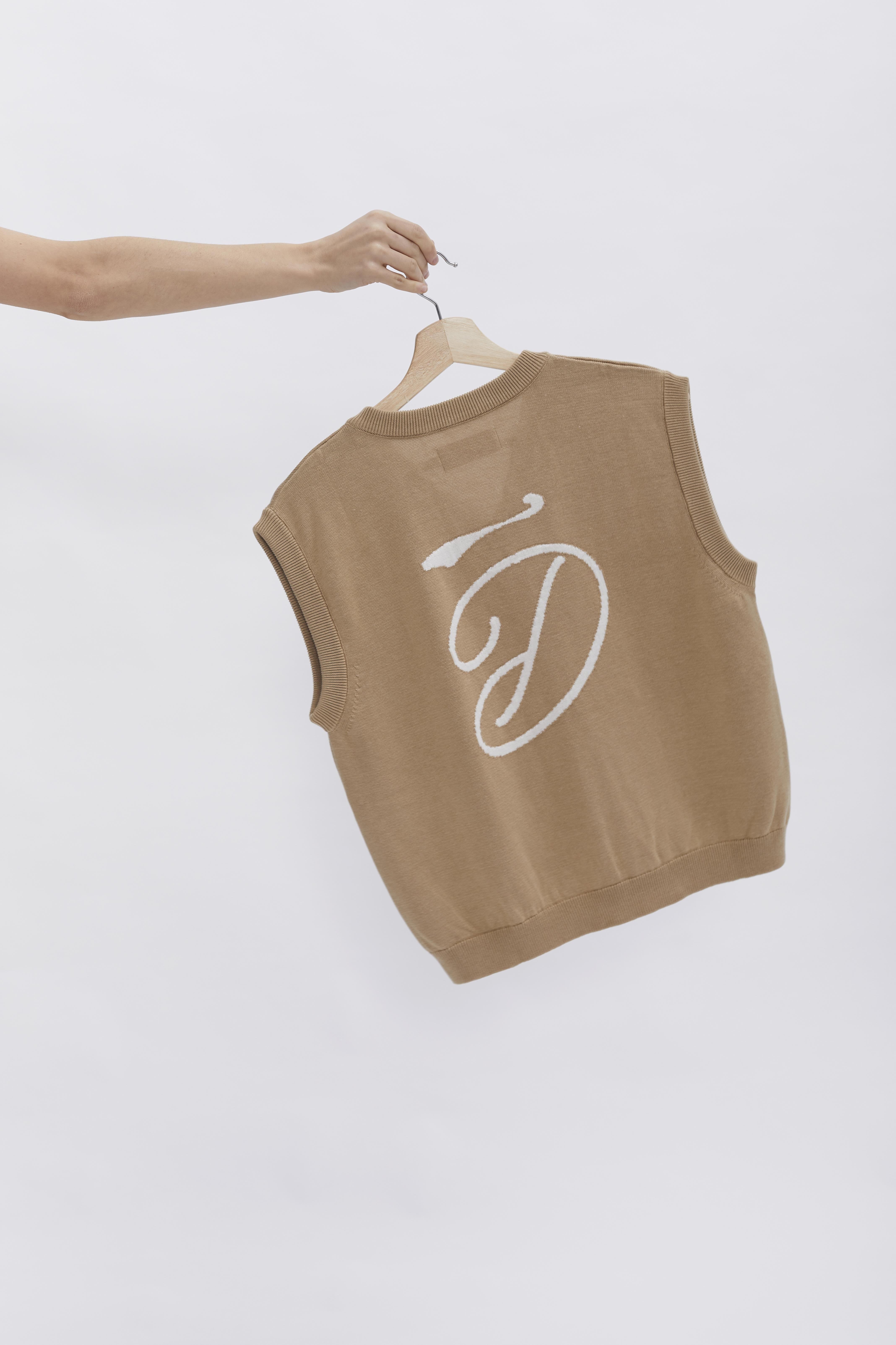 D-Brand, Jackets, Vest, Cardigans, Knit Vest, SAND, Creme, 226301, 226301-256