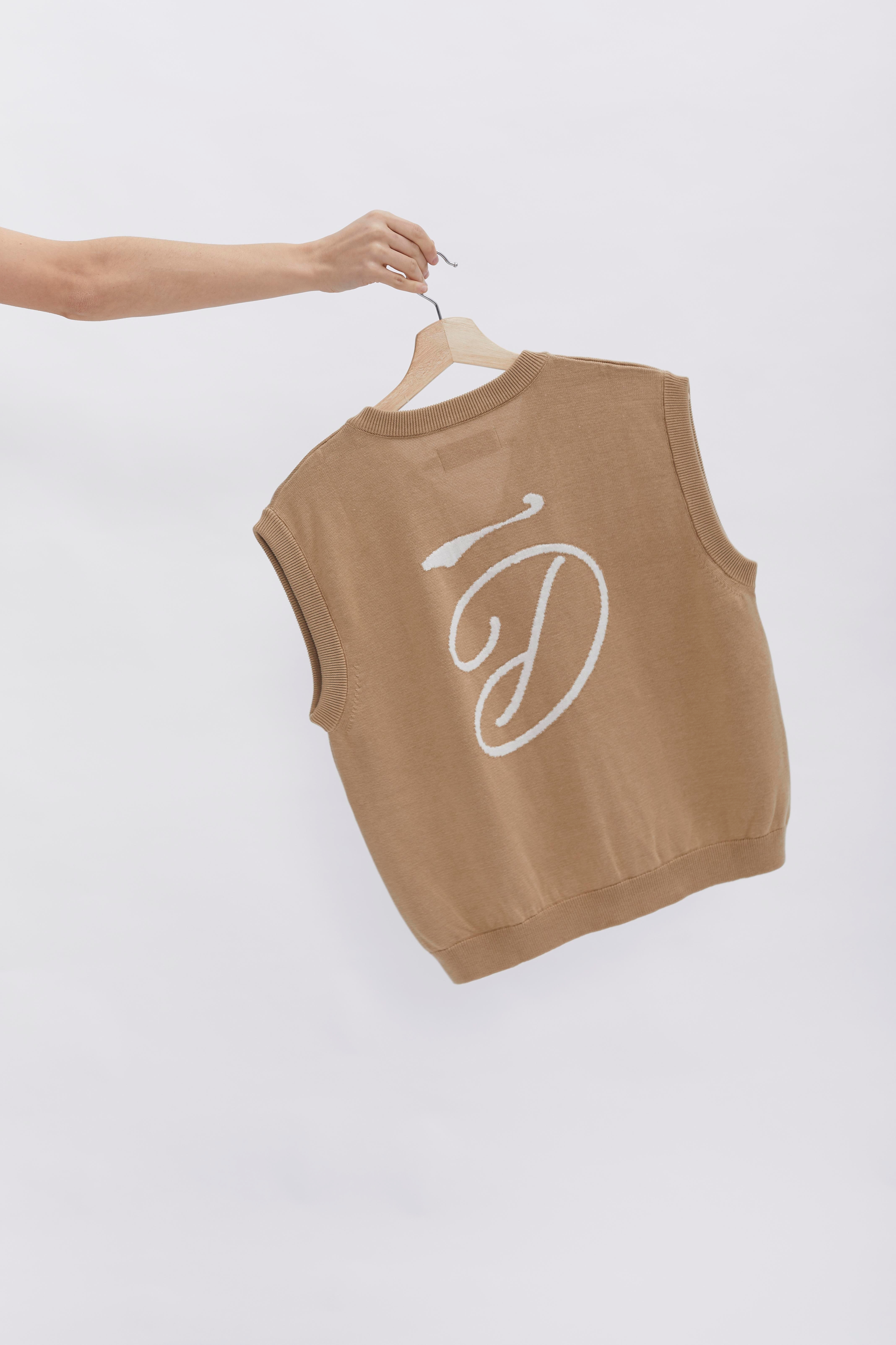 Knit Vest D-Brand, Jackets, Vest, Cardigans, Knit Vest, SAND, Creme, 226301, 226301-256