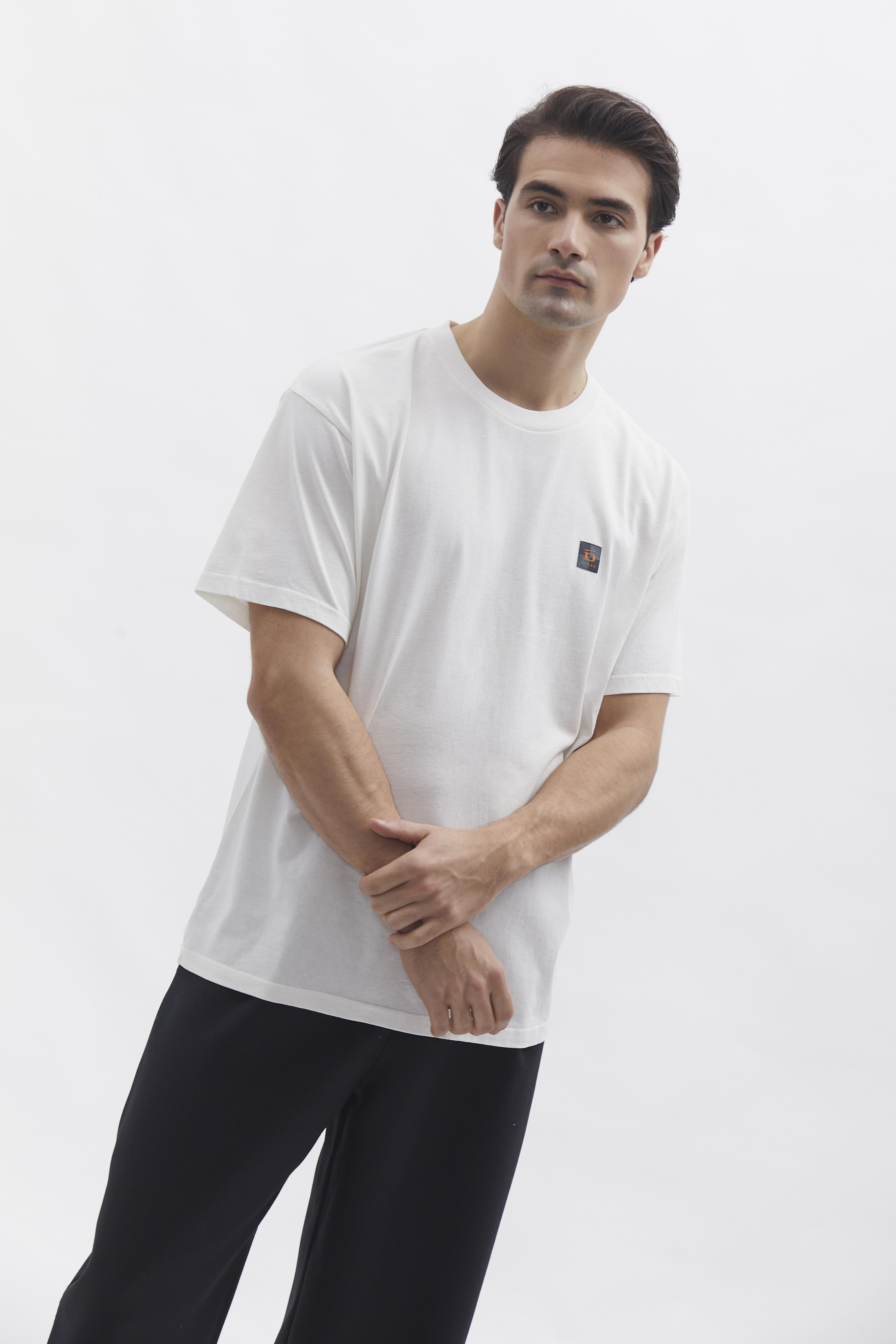 Relaxed T-Shirt D-Brand, T-Shirts und Polos, Relaxed T-Shirt, WHITE, Weiß, 112201, 112201-110