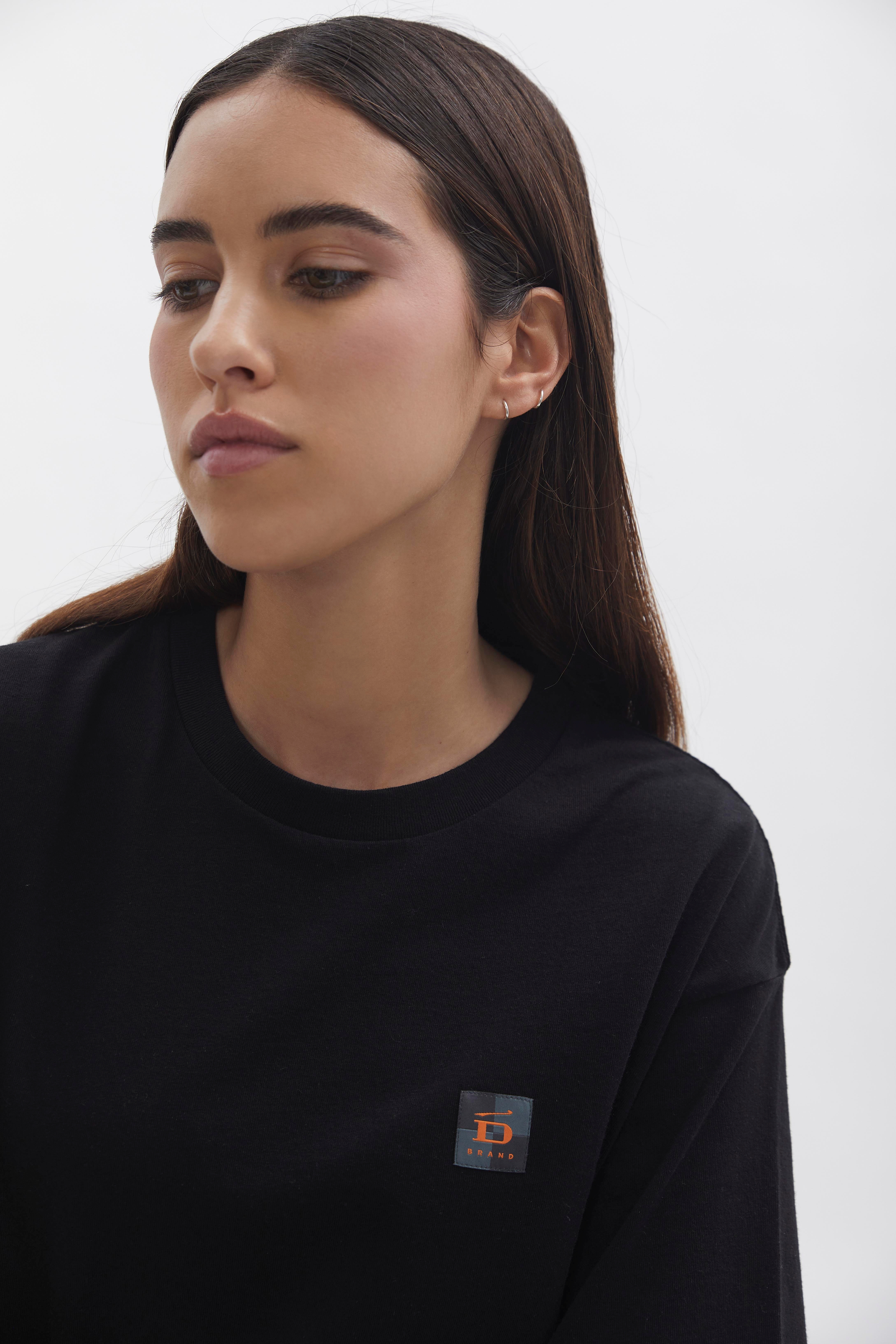 Relaxed T-Shirt D-Brand, T-Shirts, Polos und Tops, Relaxed T-Shirt, BLACK, Schwarz, 222203, 222203-100