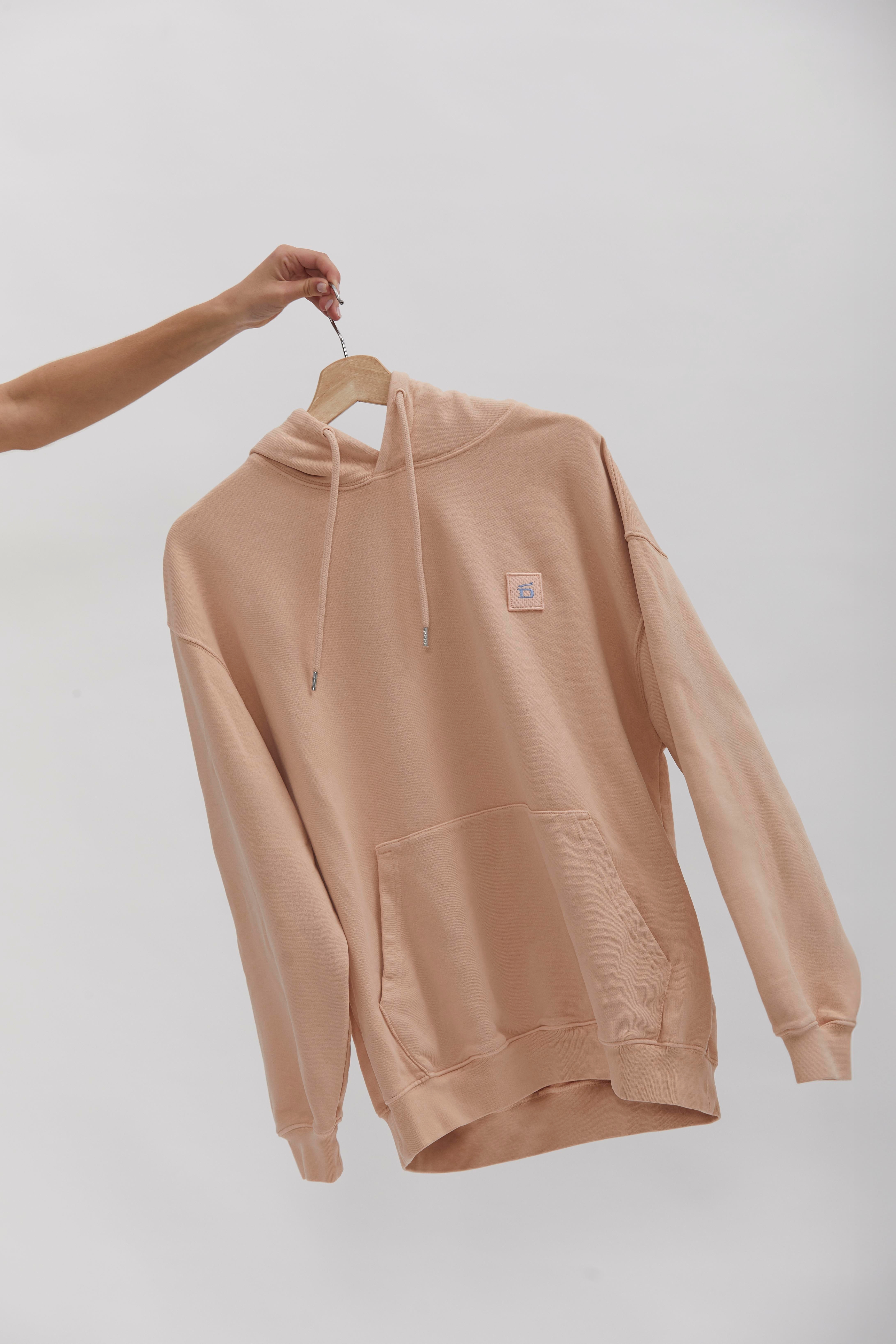 Badge Hoodie D-Brand, Hoodies, Zip Hoodies, Badge Hoodie, SALMON, Lachs, 220001, 220001-680