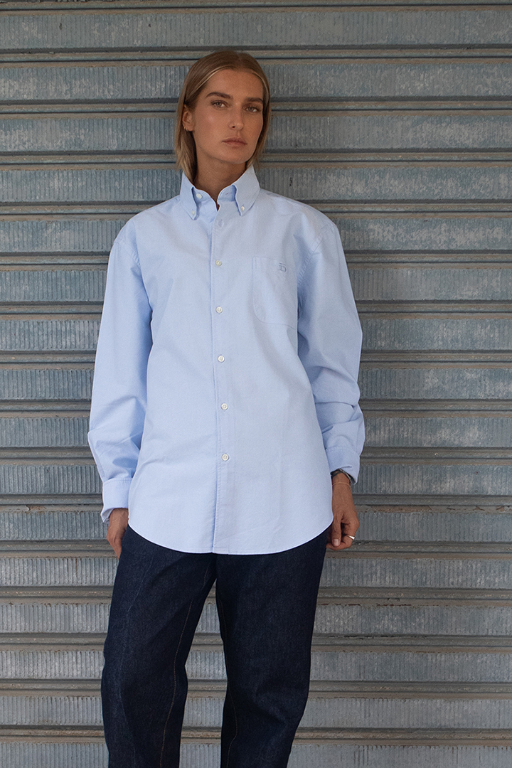 D-Brand, Blouses, Oxford Shirt, PALE BLUE, Blau, 217010, 217010-476