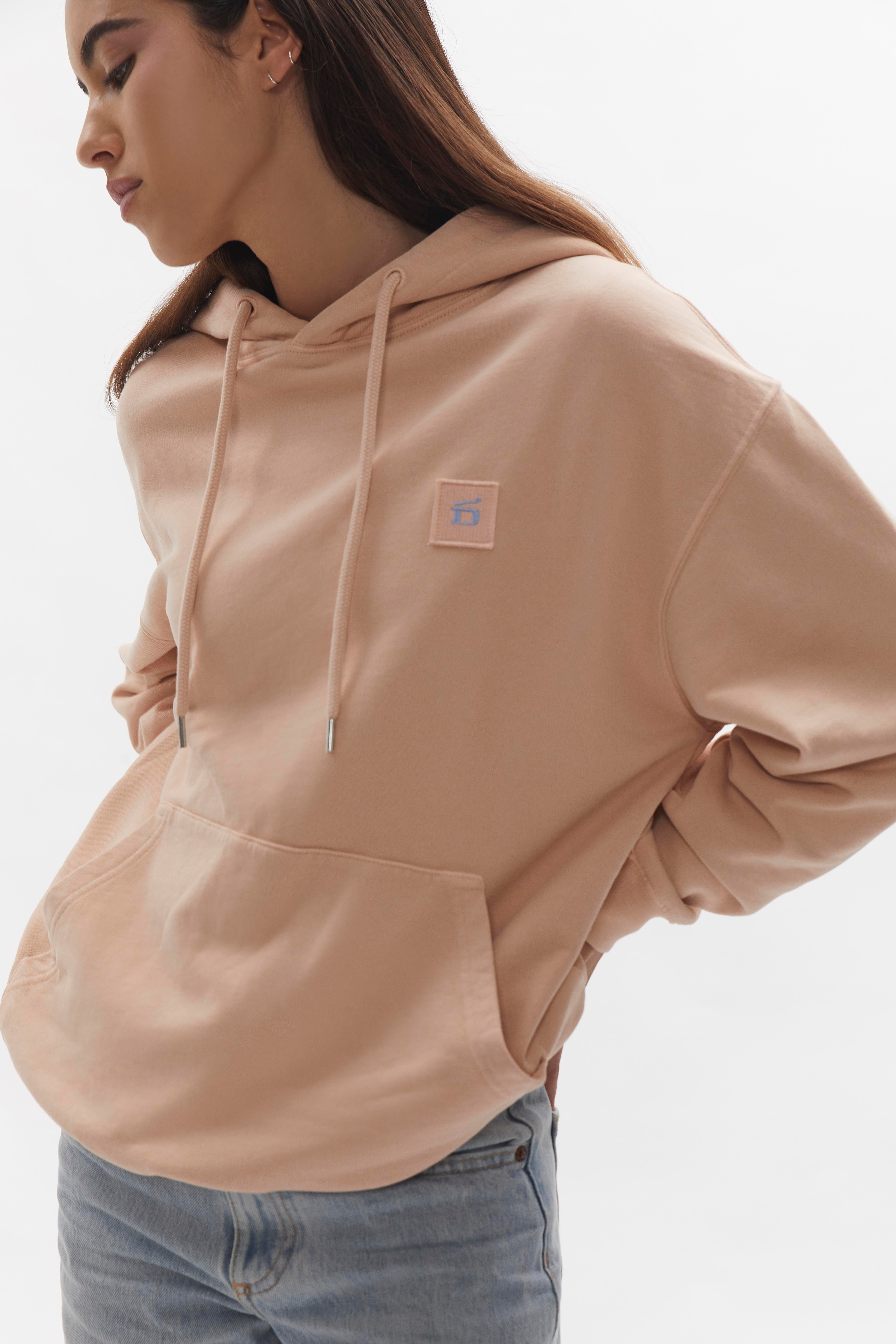 Badge Hoodie D-Brand, Hoodies, Zip Hoodies, Badge Hoodie, SALMON, Lachs, 220001, 220001-680