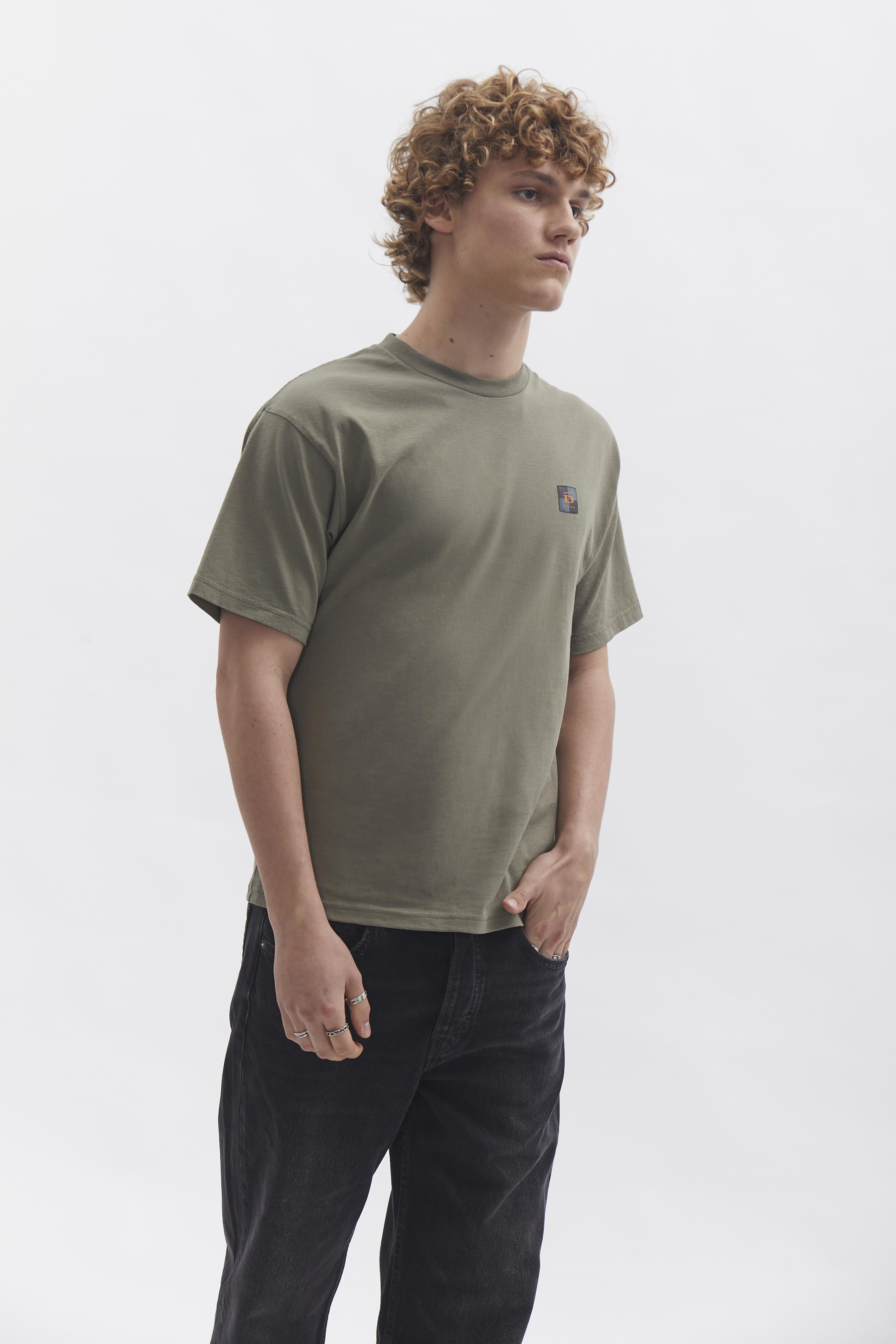 Relaxed T-Shirt D-Brand, T-Shirts und Polos, Relaxed T-Shirt, DUSTY OLIVE, Grün, 112201, 112201-322