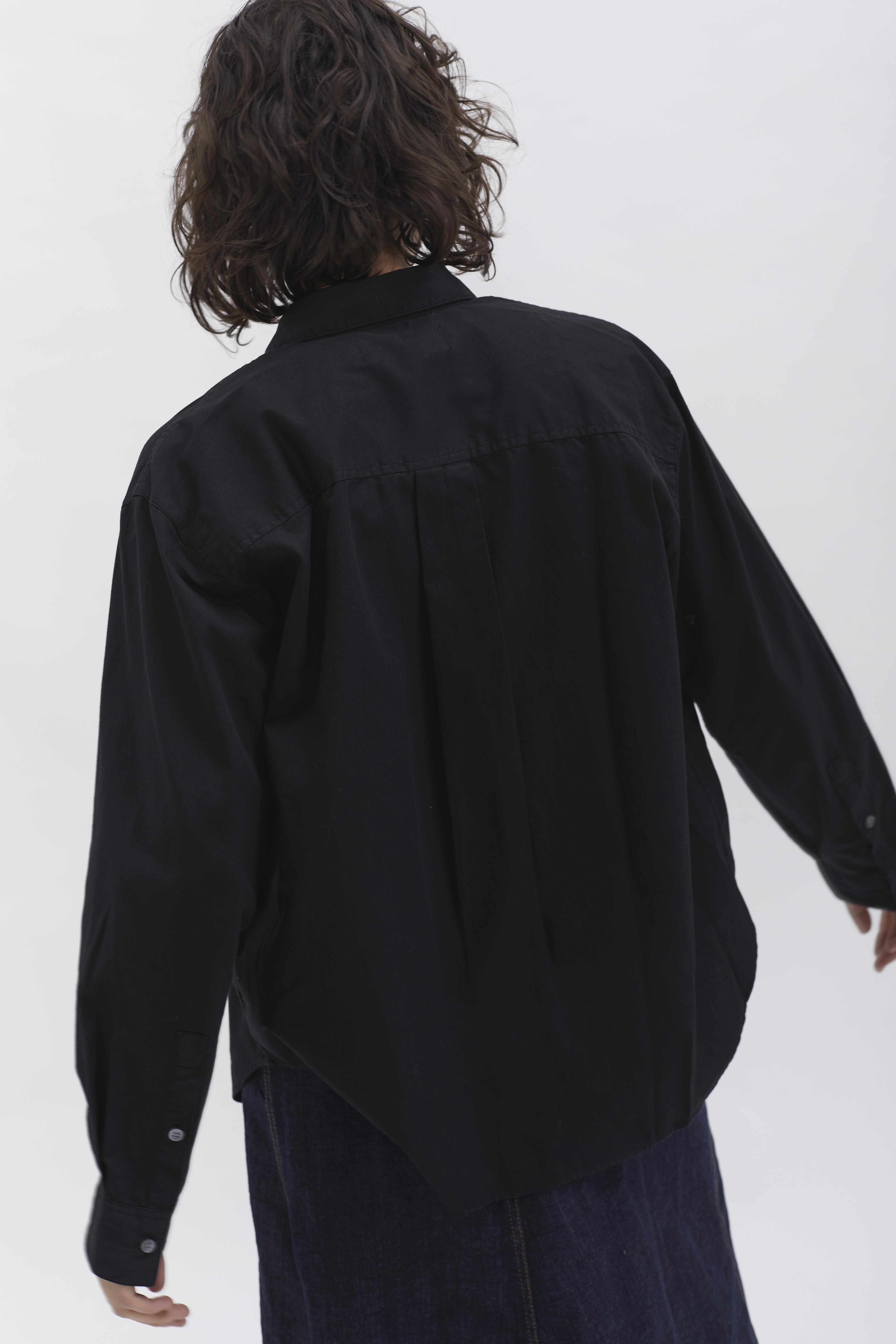 D-Brand, Blouses, Boxed Fit Bluse, BLACK, Schwarz, 227010, 227010-100