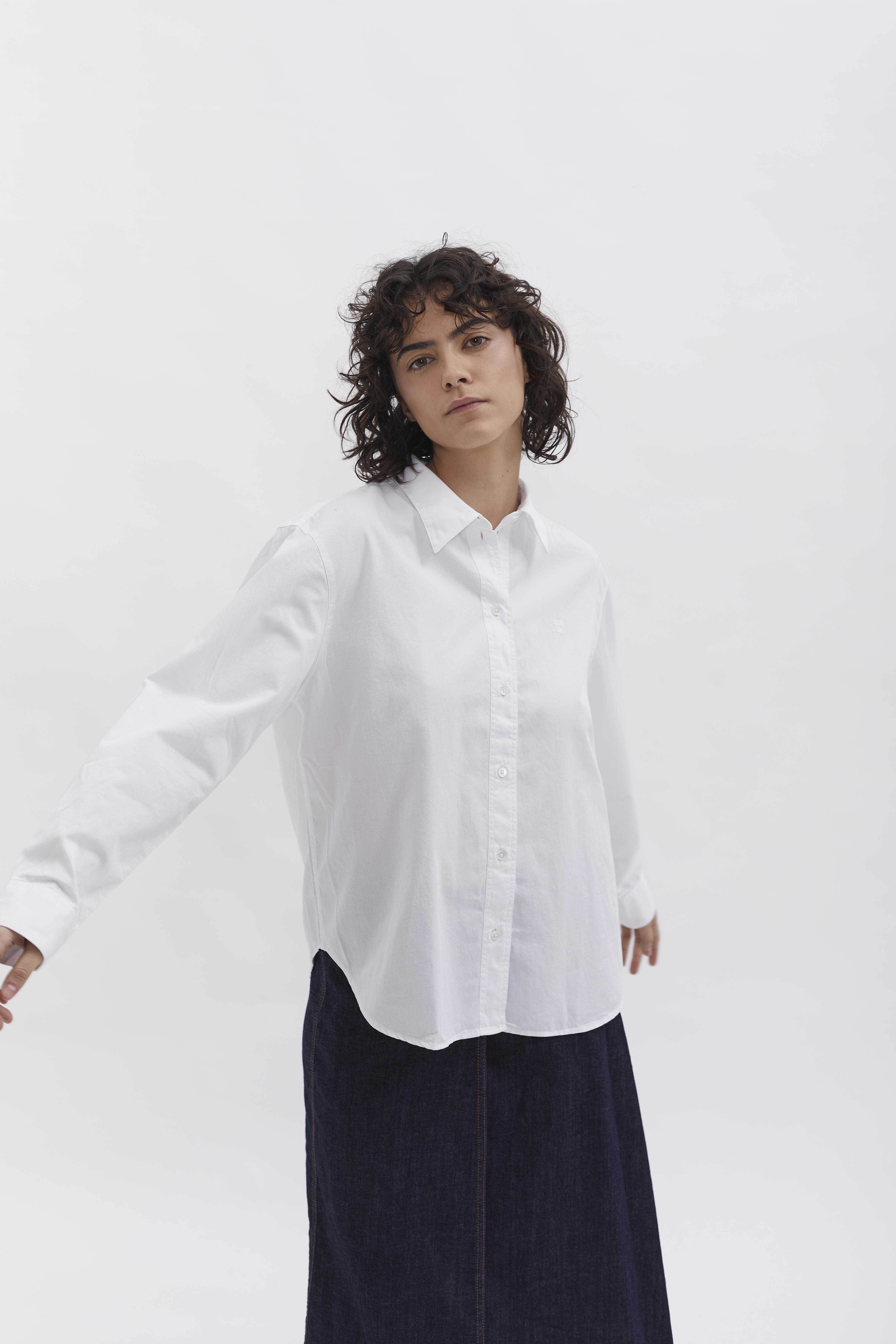 D-Brand, Blouses, Boxed Fit Bluse, WHITE, Weiß, 227010, 227010-110