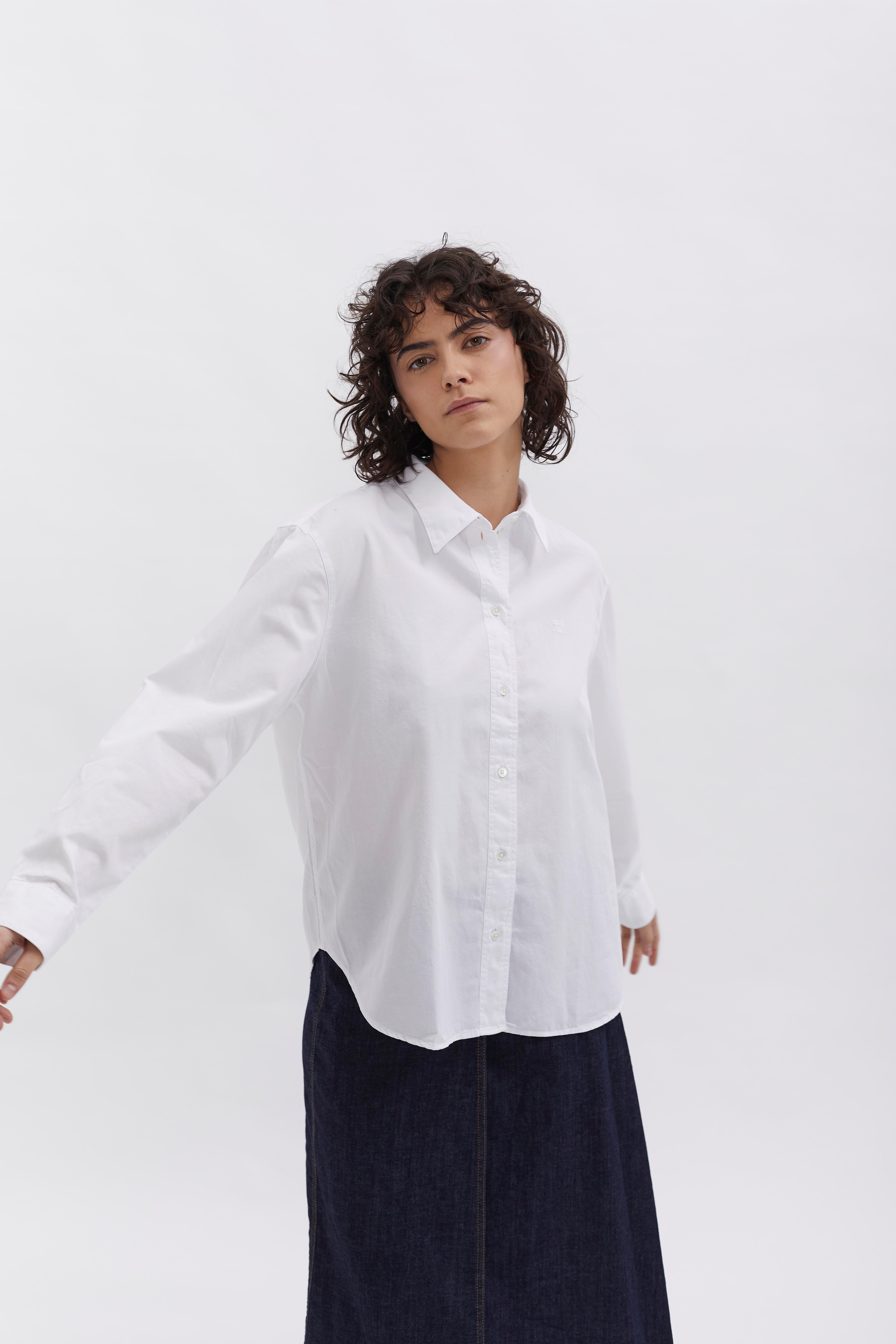 Boxed Fit Bluse D-Brand, Blouses, Boxed Fit Bluse, WHITE, Weiß, 227010, 227010-110