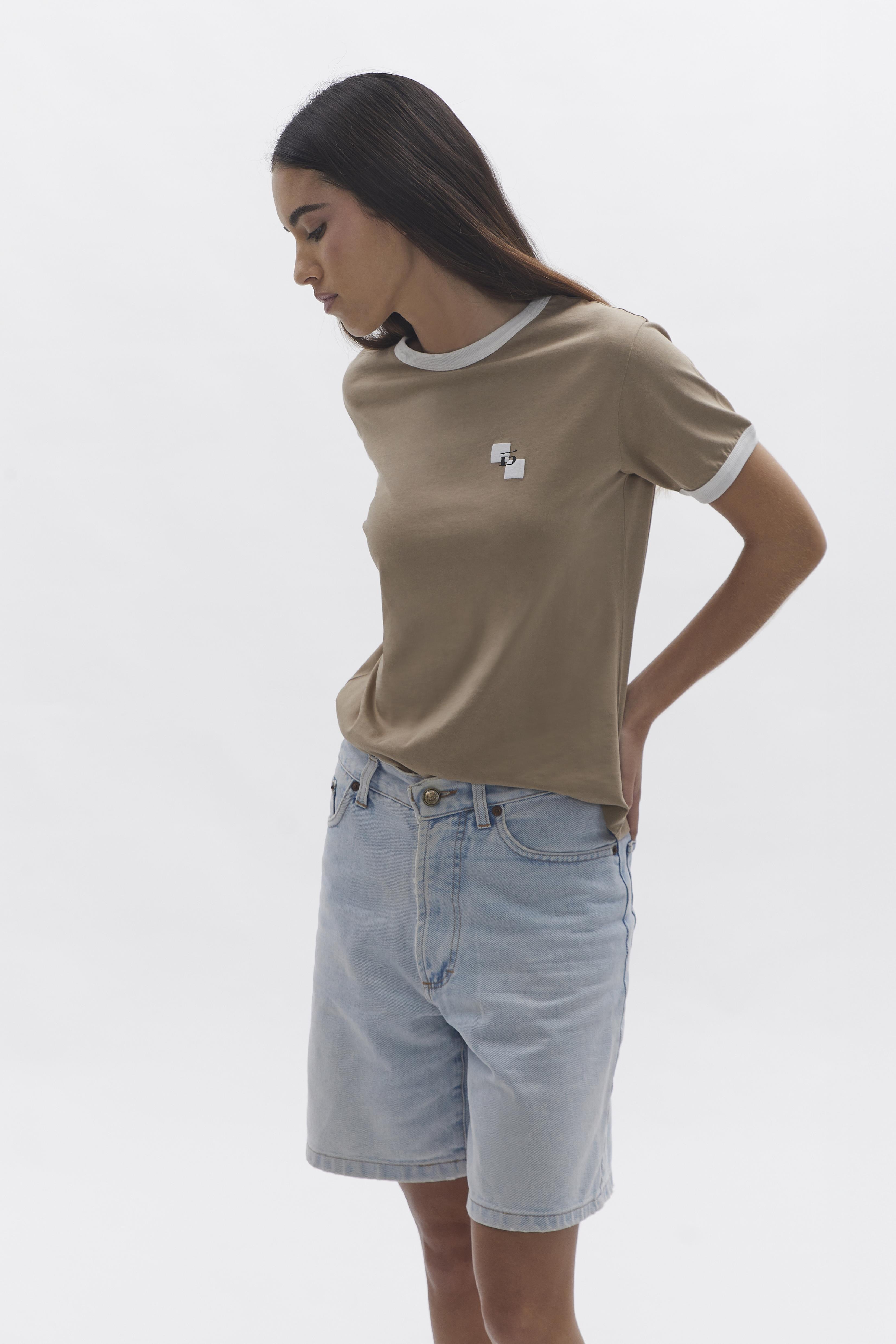 D-Brand, T-Shirts, Polos und Tops, Ringer T-Shirt, ALMOND, Braun, 222207, 222207-252