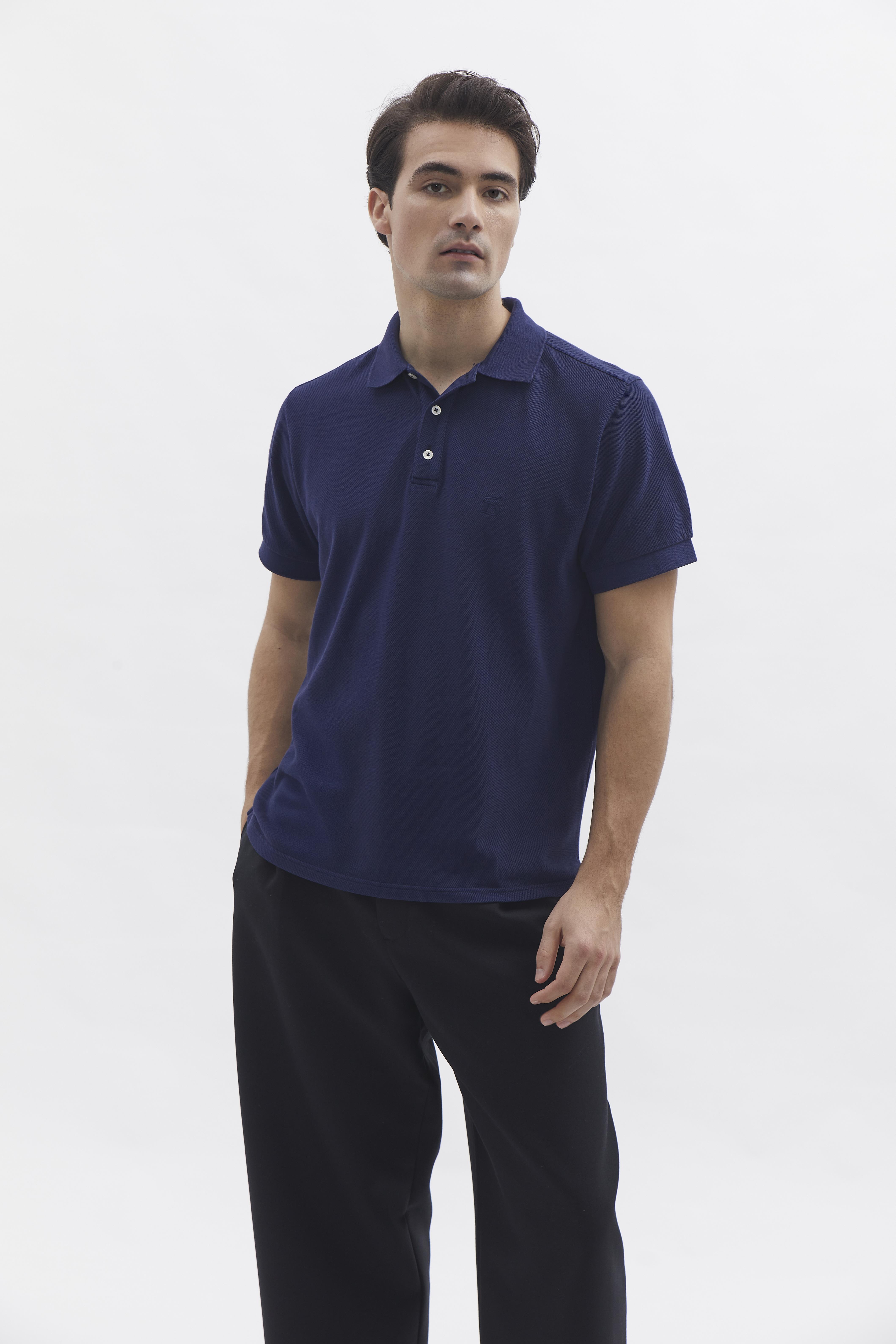 D-Brand, T-Shirts und Polos, D-Pique Polo, NAVY, Blau, 112310, 112310-410