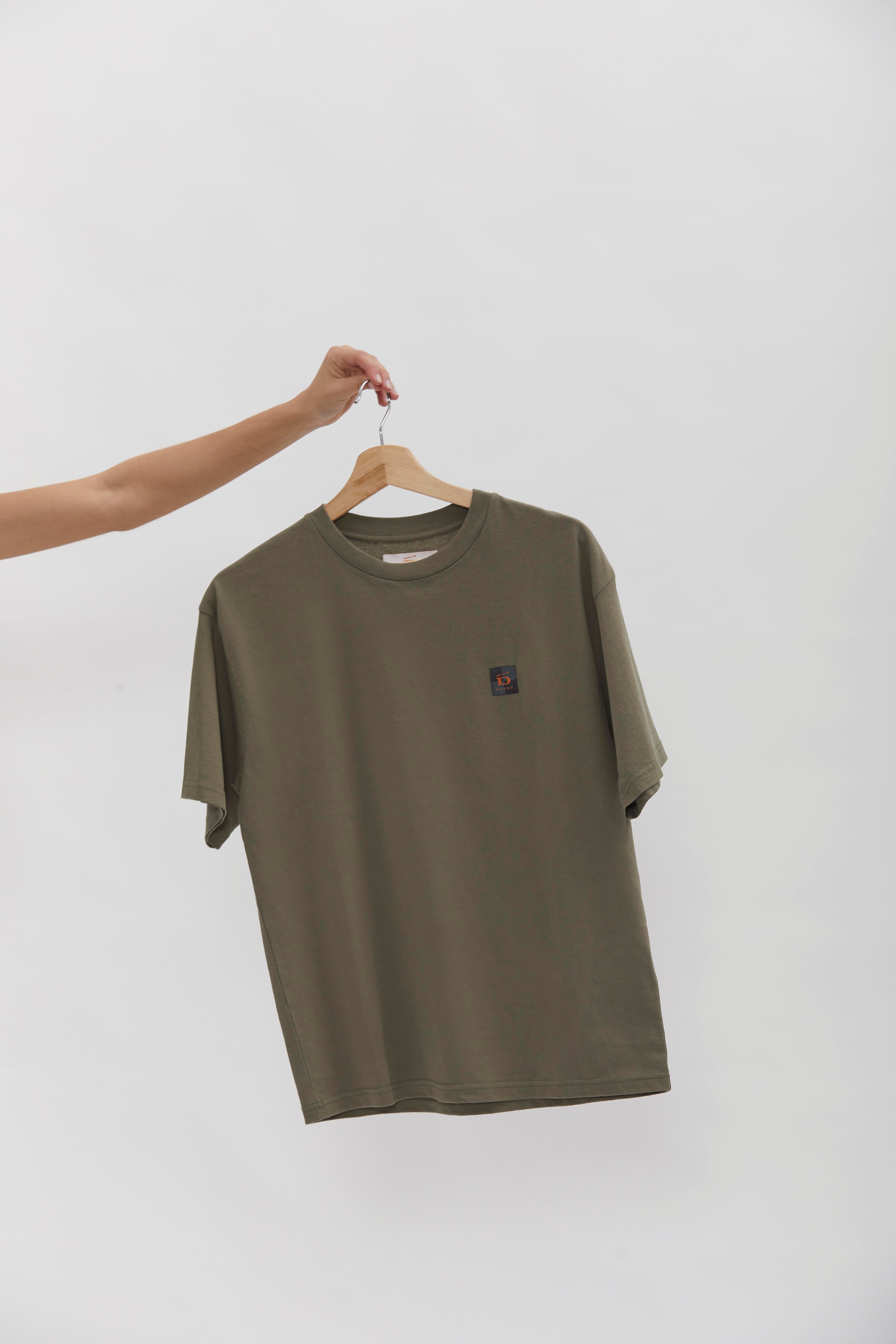 Relaxed T-Shirt D-Brand, T-Shirts, Polos und Tops, Relaxed T-Shirt, DUSTY OLIVE, Grün, 222203, 222203-322