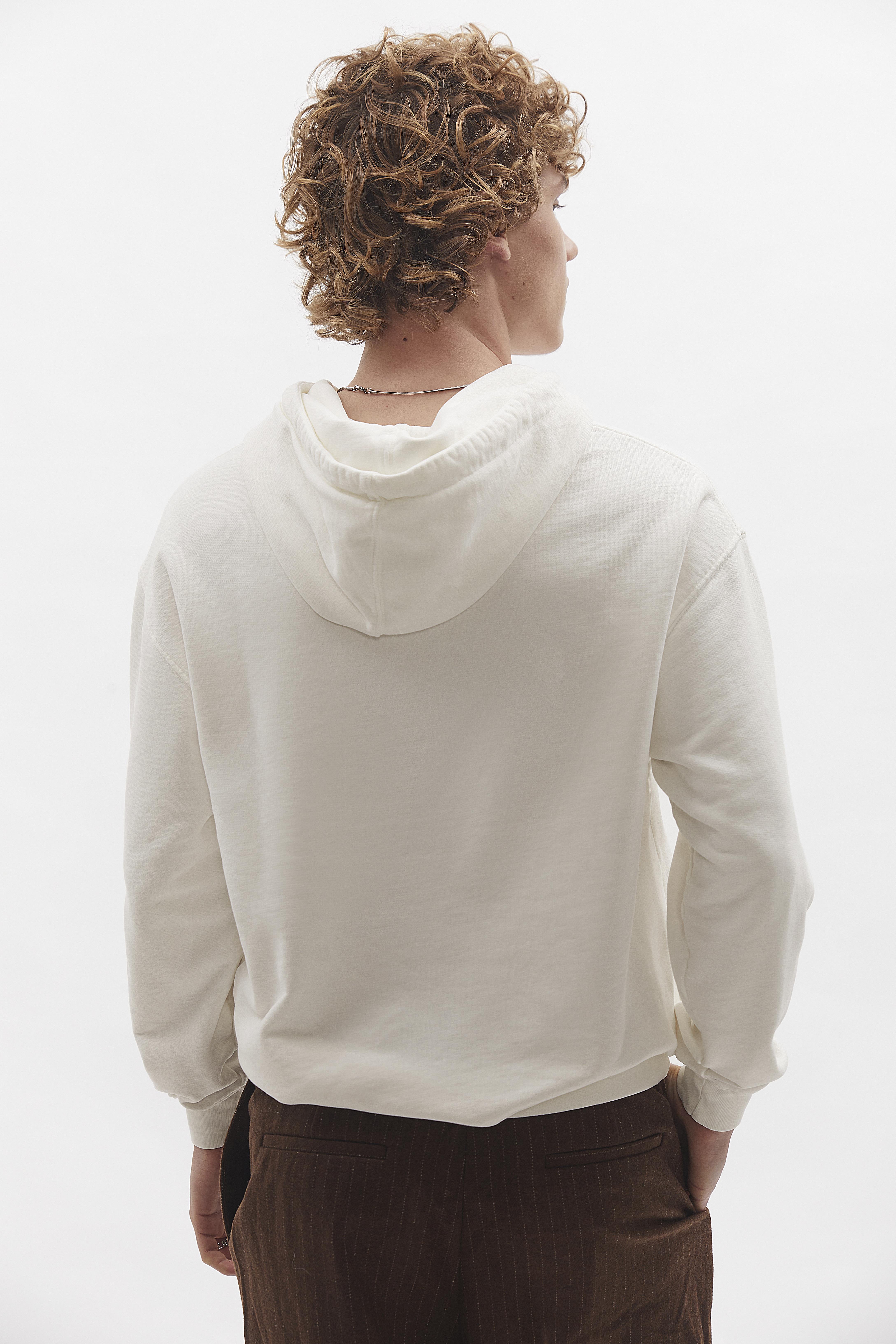 D-Brand, Hoodies, Zip Hoodies, Badge Hoodie, EGGNOG, 110002, 110002-113