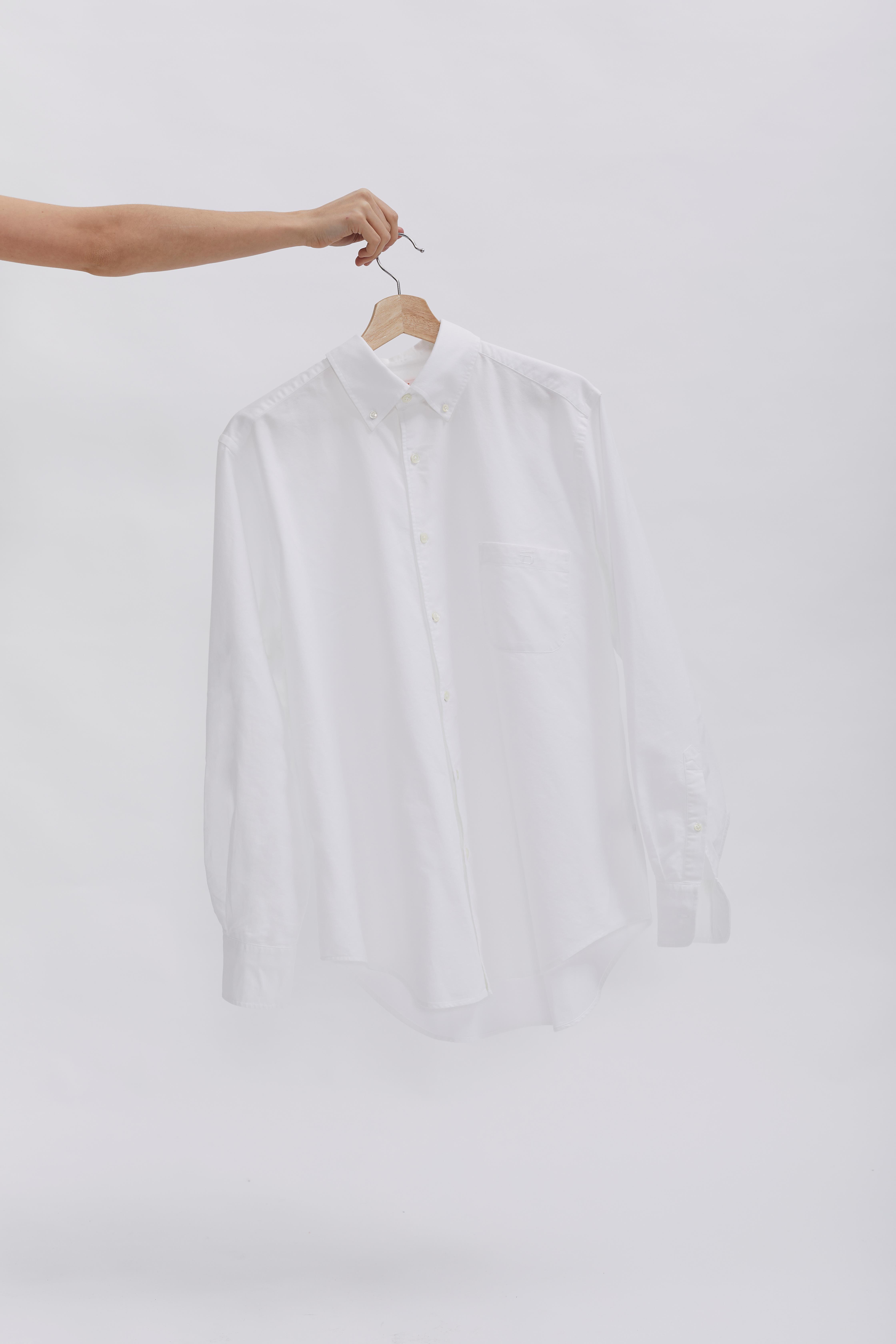 Oxford Shirt D-Brand, Blouses, Oxford Shirt, WHITE, Weiß, 217010, 217010-110