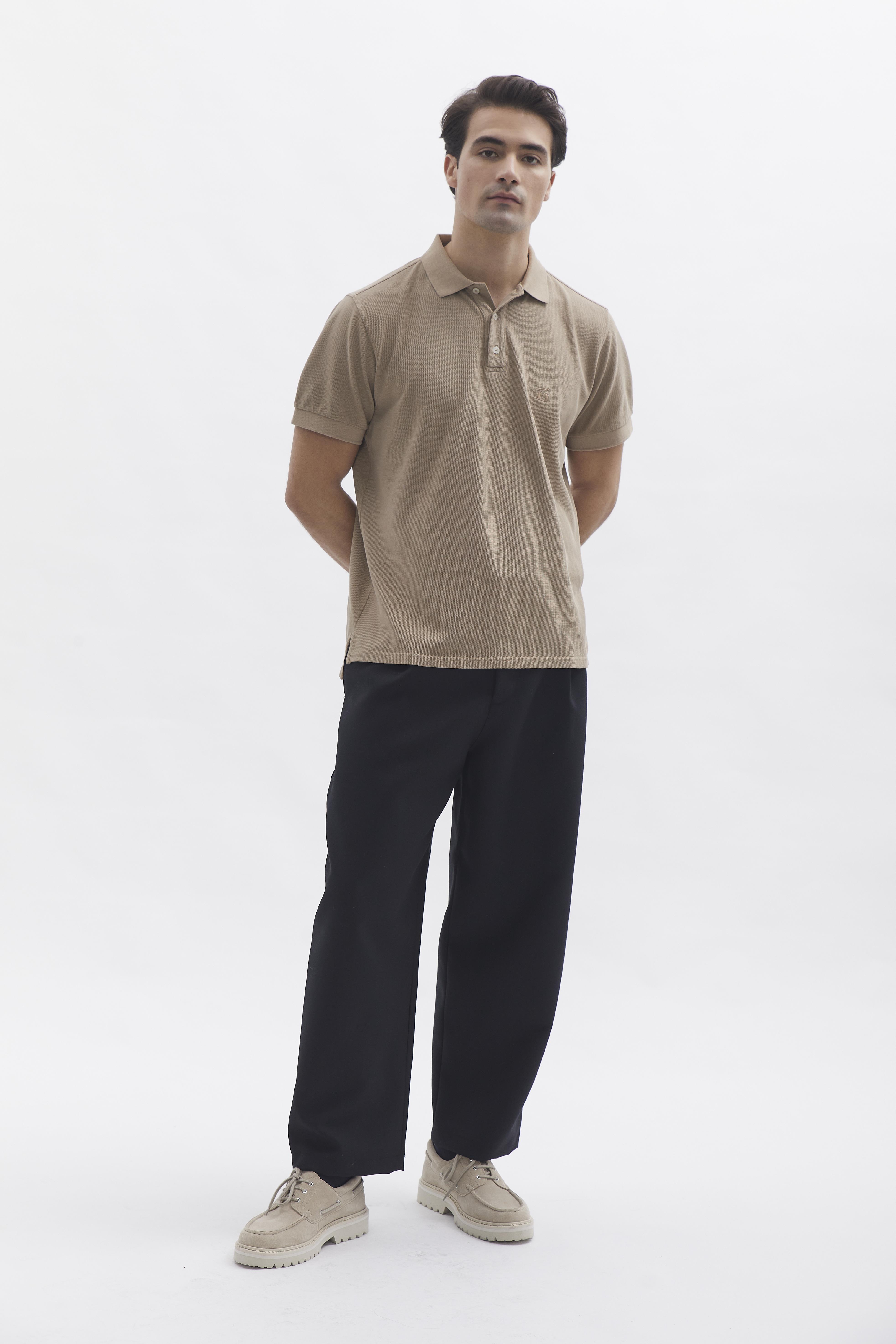 D-Brand, T-Shirts und Polos, D-Pique Polo, ALMOND, Braun, 112310, 112310-252